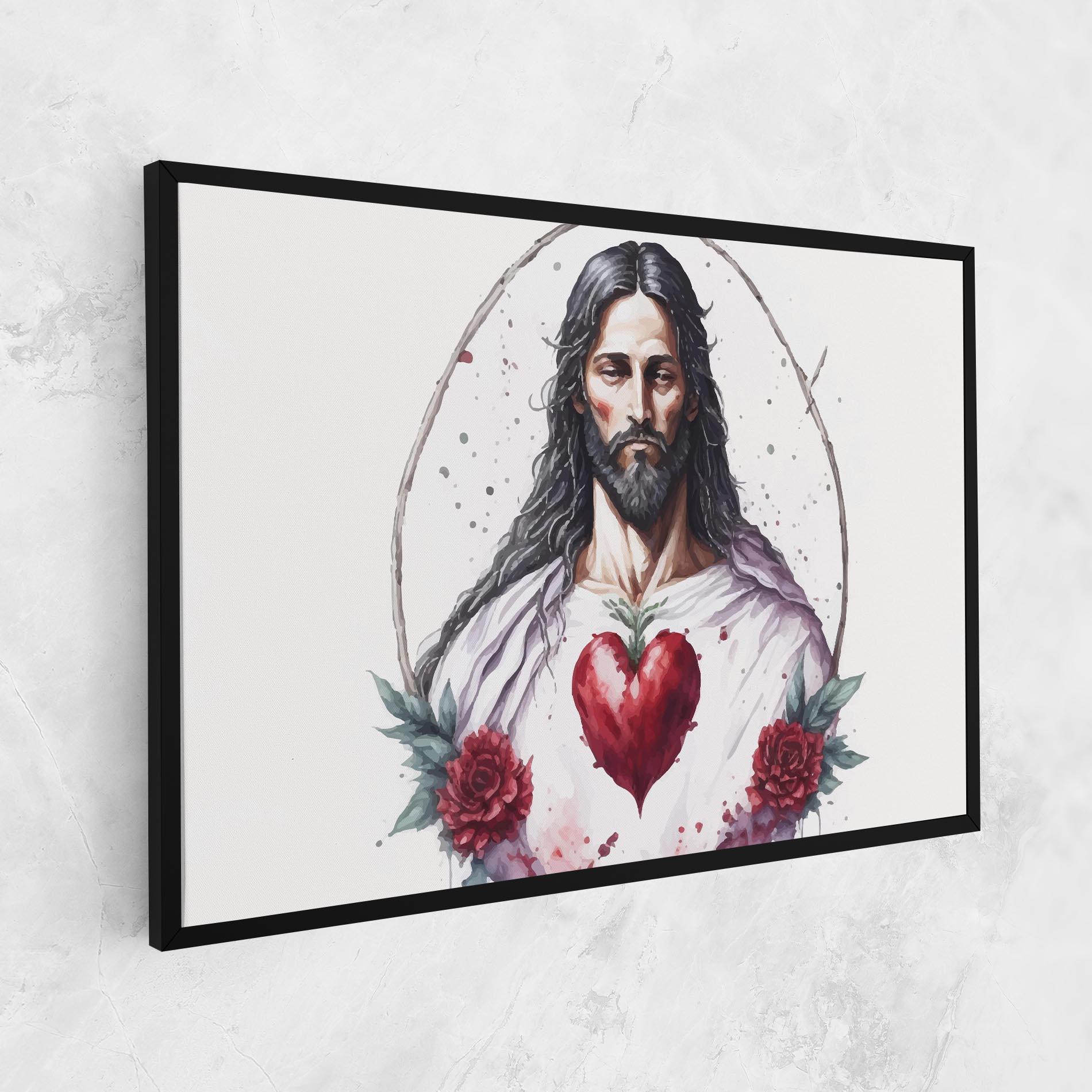 Obraz na Płótnie Jesus Heart mockup 1
