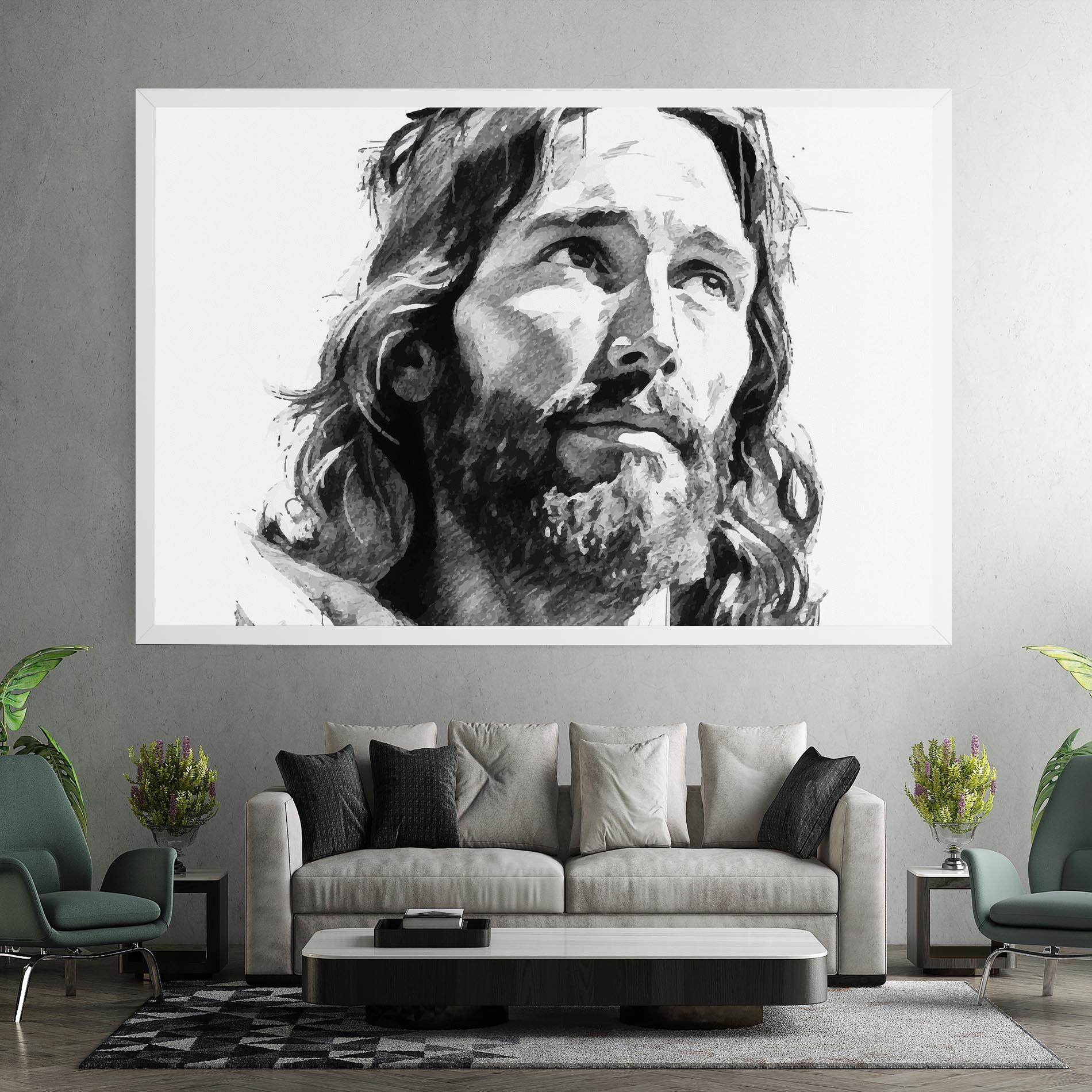Obraz na Płótnie Jesus Drawing mockup 7