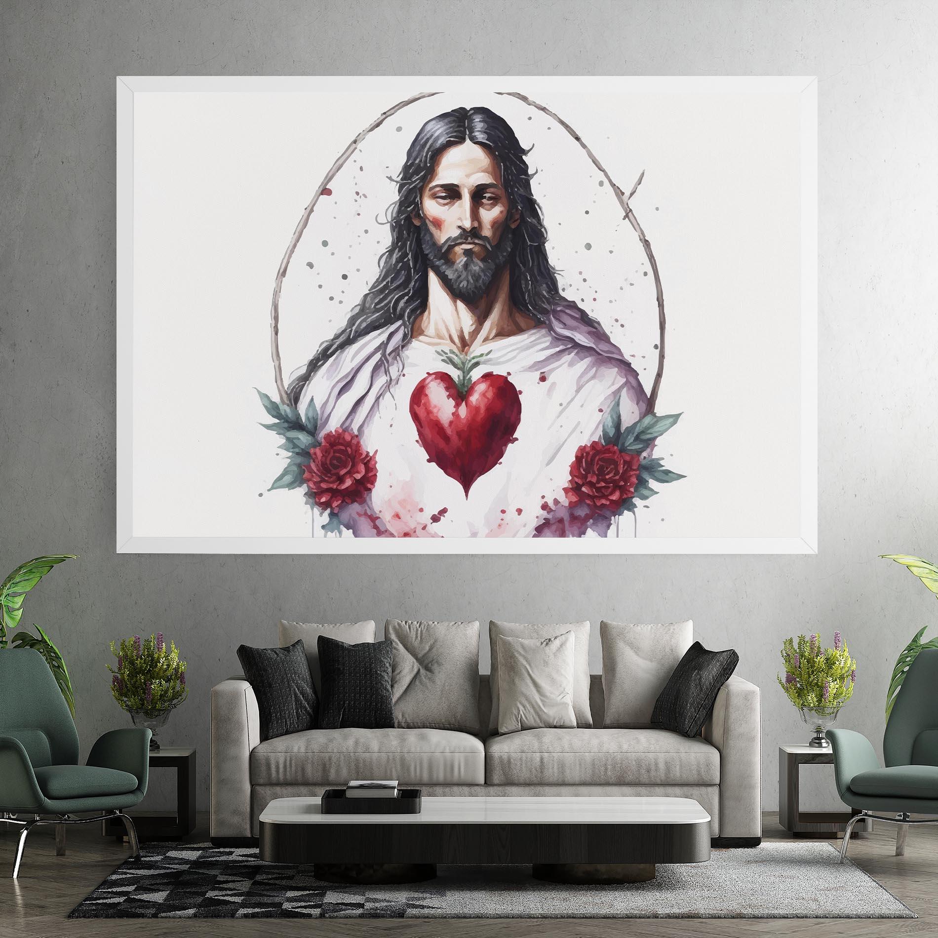 Obraz na Płótnie Jesus Heart mockup 7