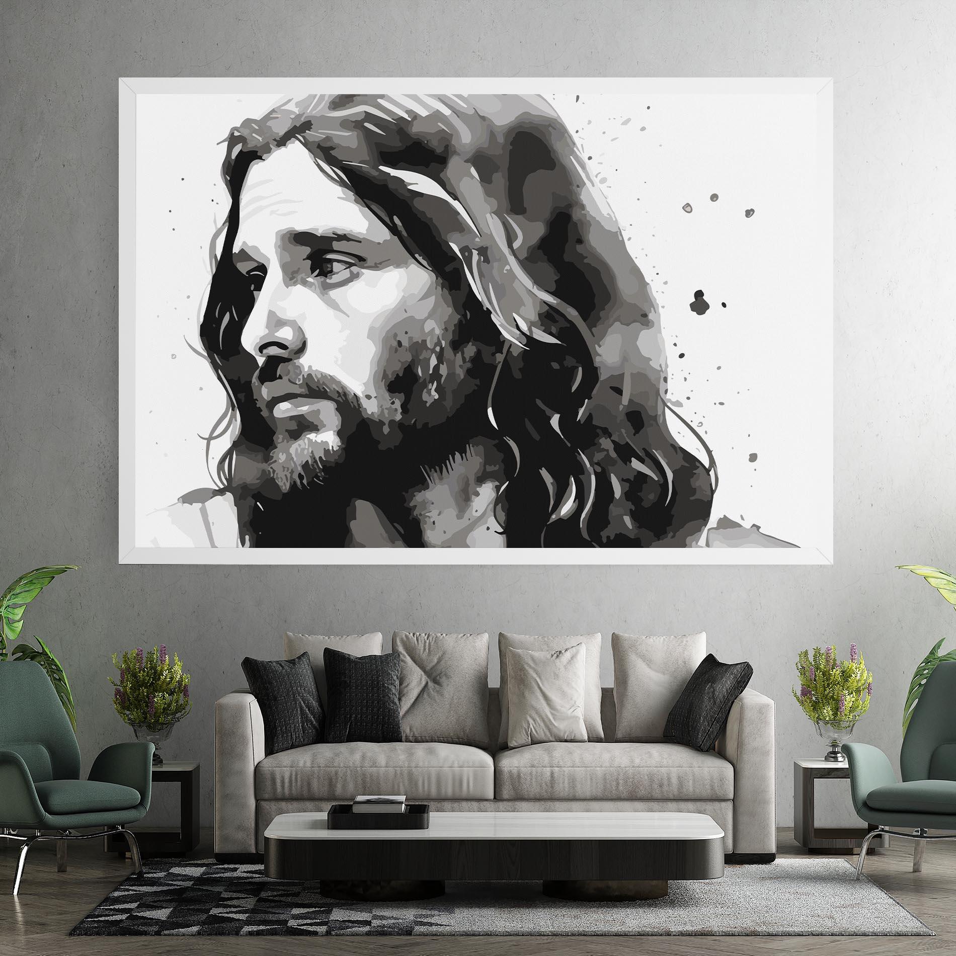 Obraz na Płótnie Jesus Watercolor mockup 7