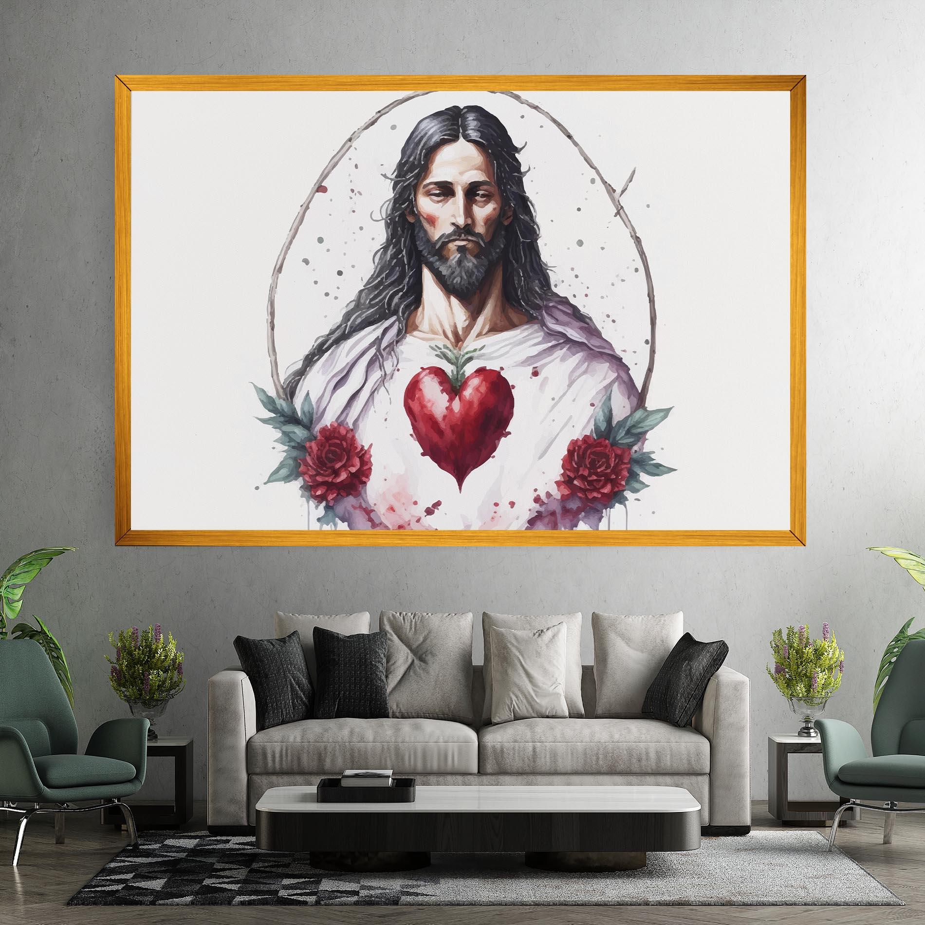 Obraz na Płótnie Jesus Heart mockup 7