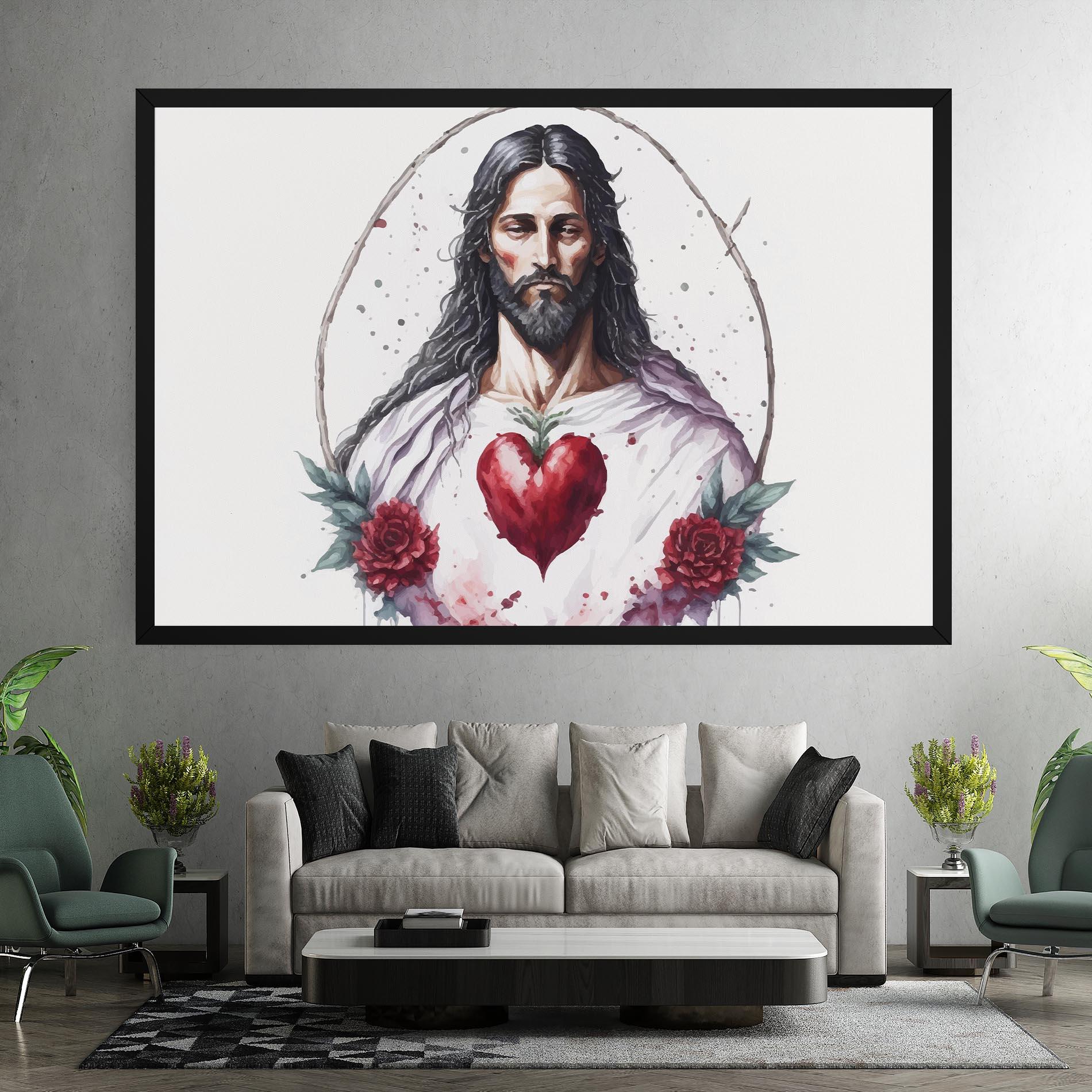 Obraz na Płótnie Jesus Heart mockup 7