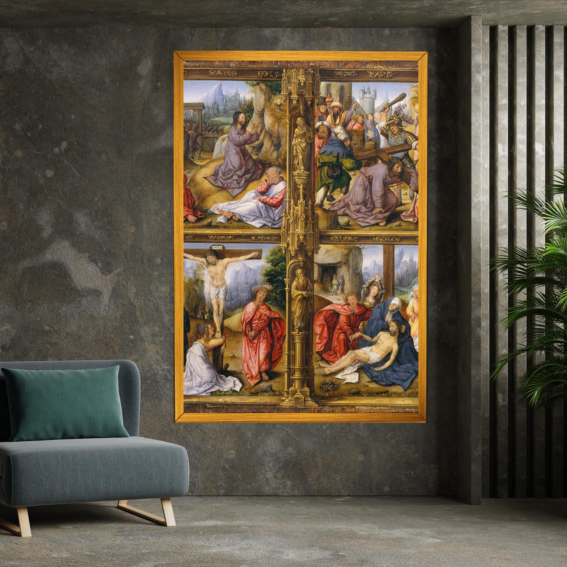 Obraz na Płótnie Gold Window View mockup 7