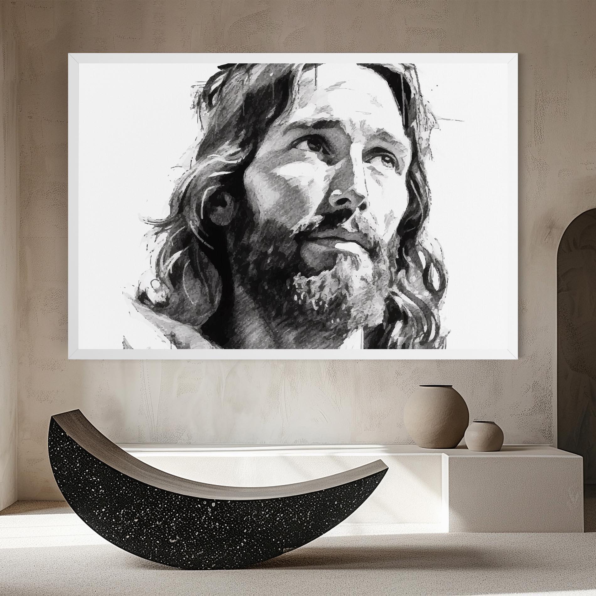 Obraz na Płótnie Jesus Drawing mockup 8