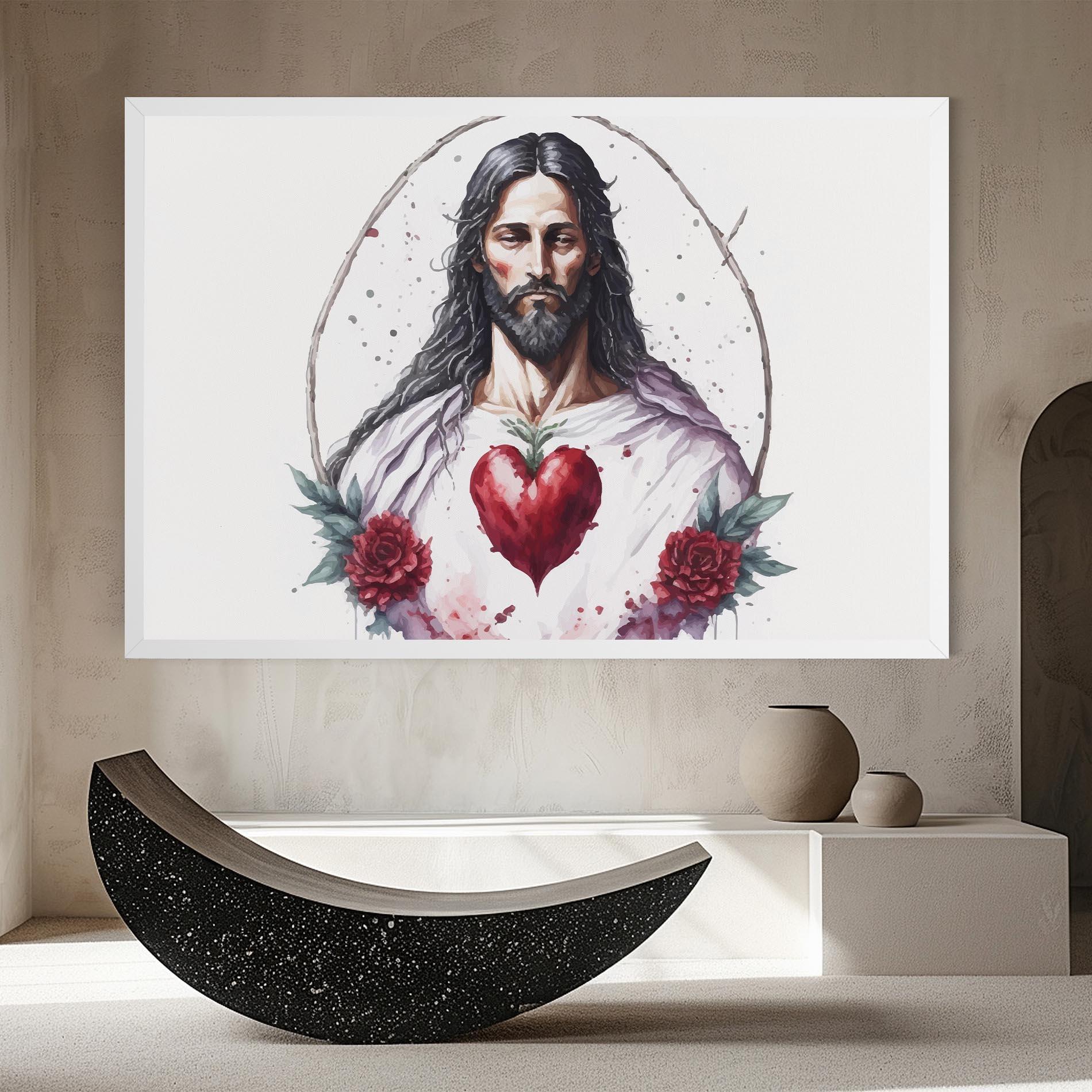 Obraz na Płótnie Jesus Heart mockup 8