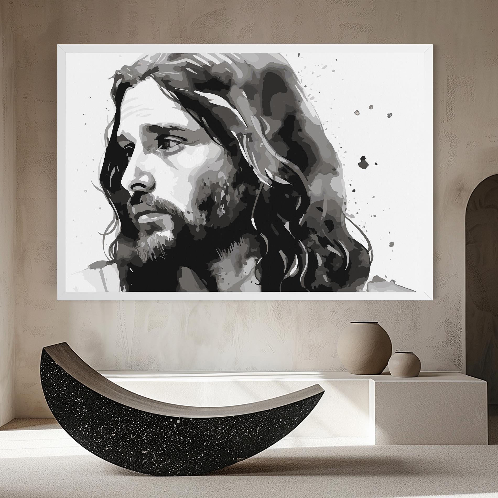 Obraz na Płótnie Jesus Watercolor mockup 8
