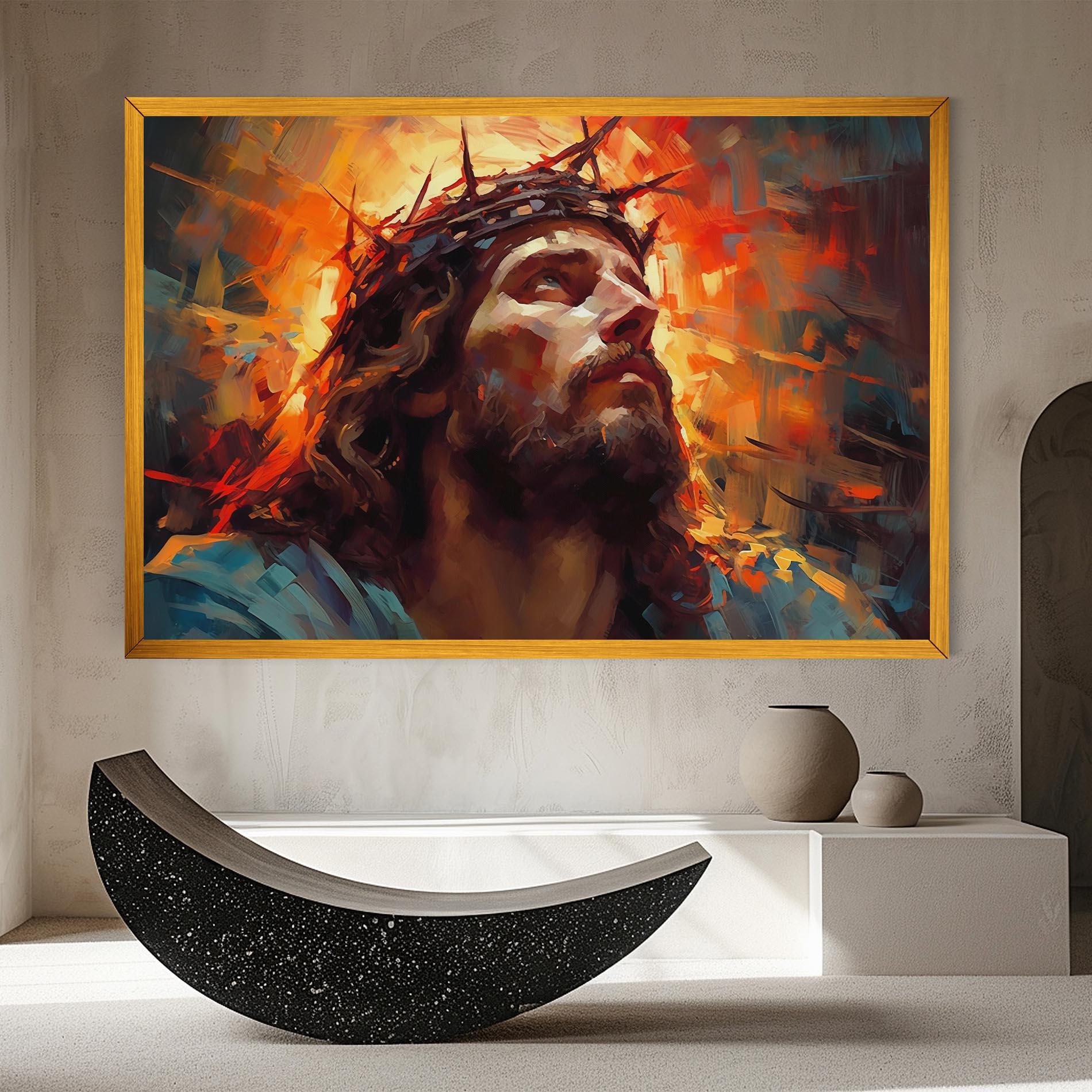 Obraz na Płótnie Jesus Crown Light mockup 8