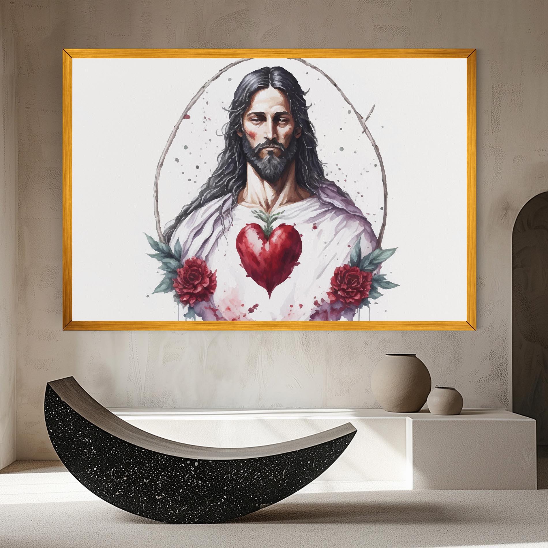 Obraz na Płótnie Jesus Heart mockup 8
