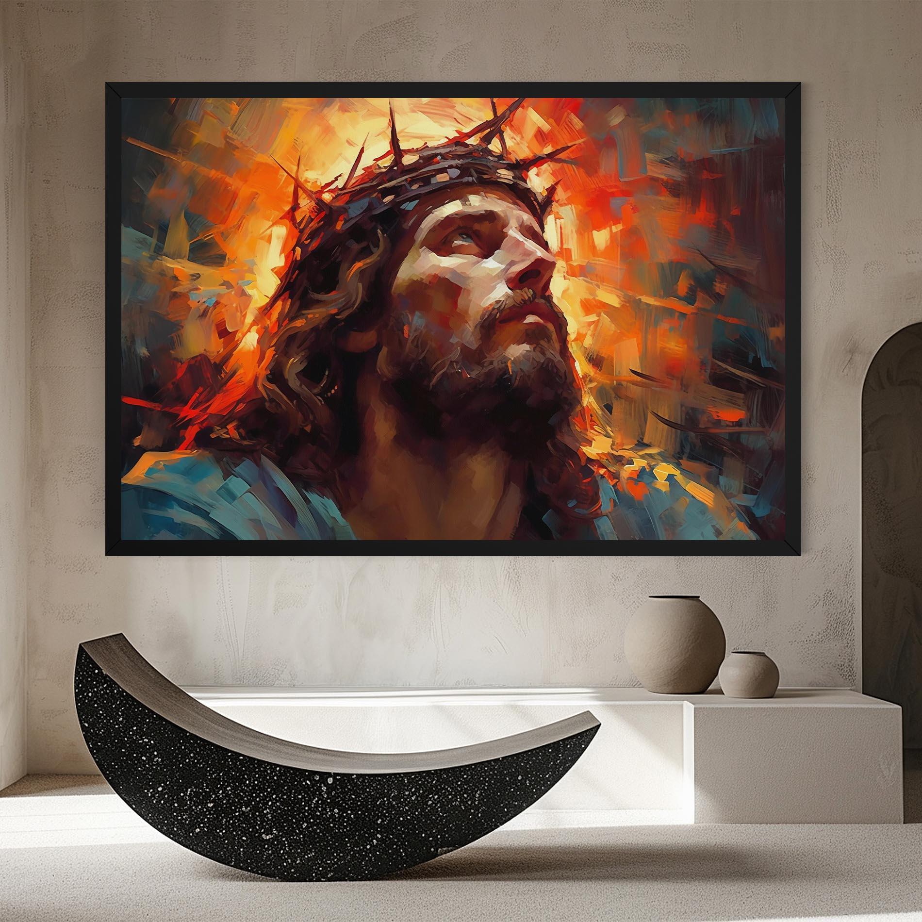 Obraz na Płótnie Jesus Crown Light mockup 8