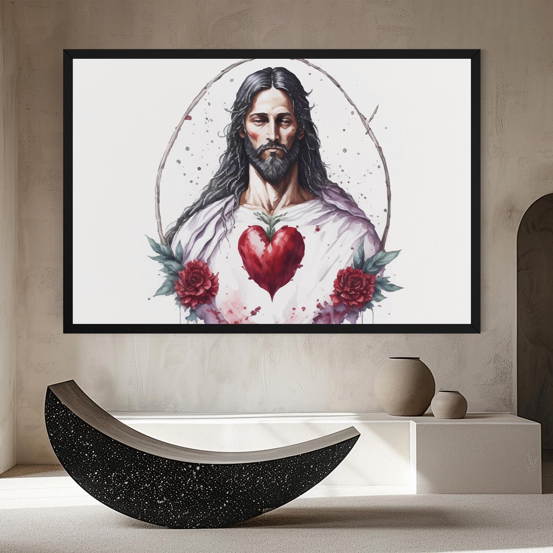 Obraz na Płótnie Jesus Heart mockup 8
