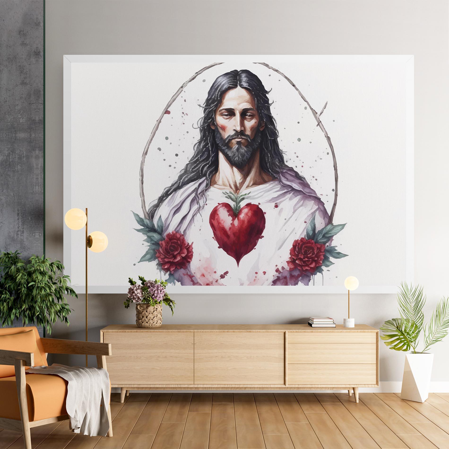 Obraz na Płótnie Jesus Heart mockup 9