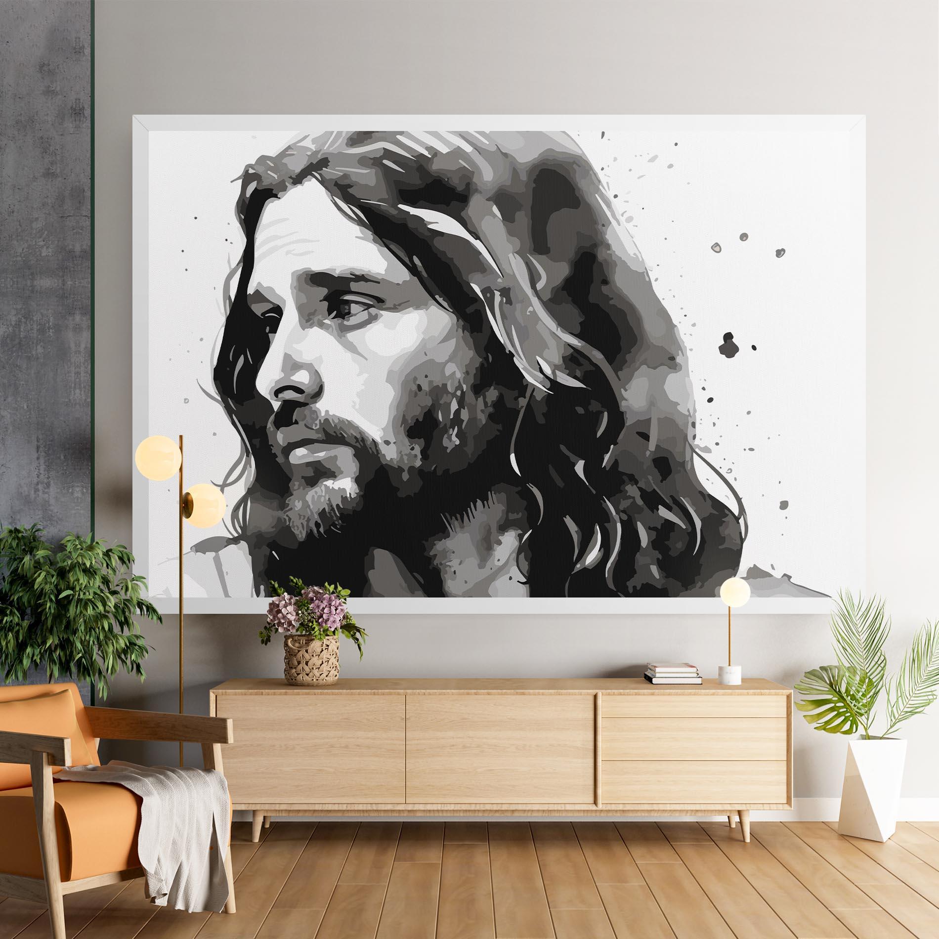 Obraz na Płótnie Jesus Watercolor mockup 9