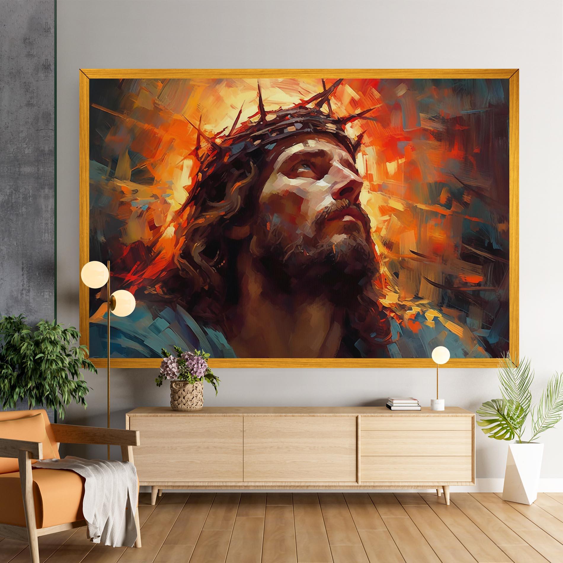 Obraz na Płótnie Jesus Crown Light mockup 9