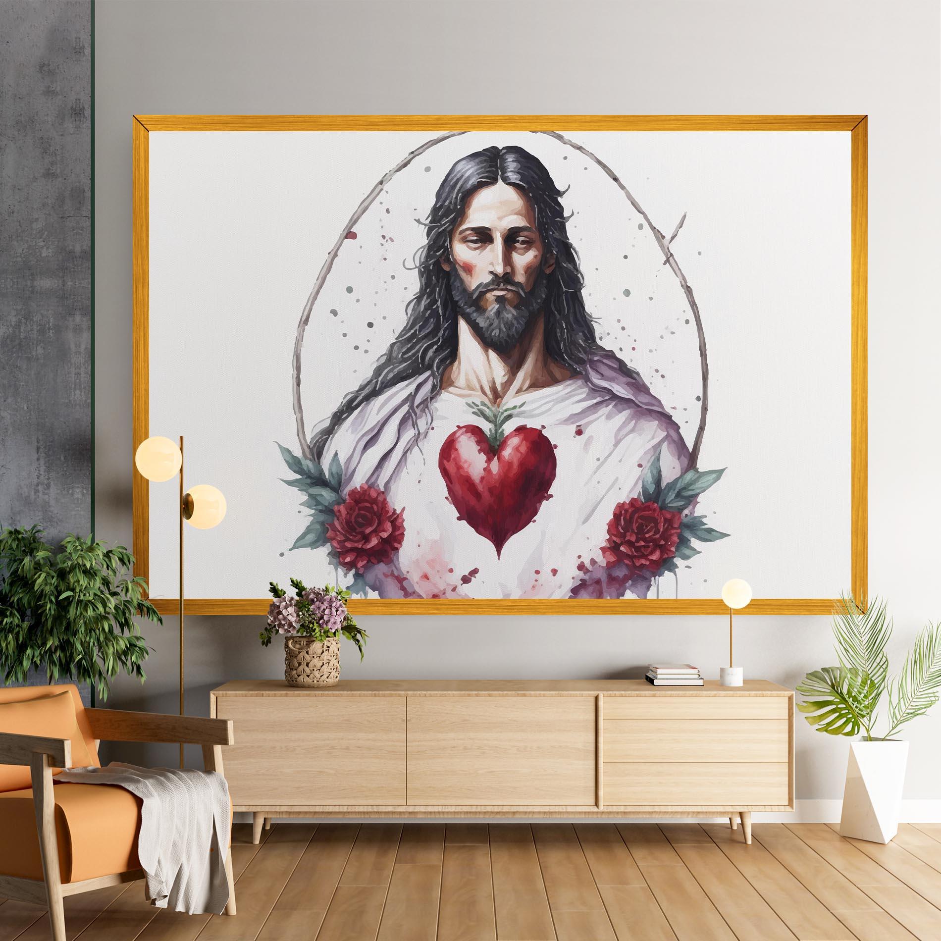 Obraz na Płótnie Jesus Heart mockup 9