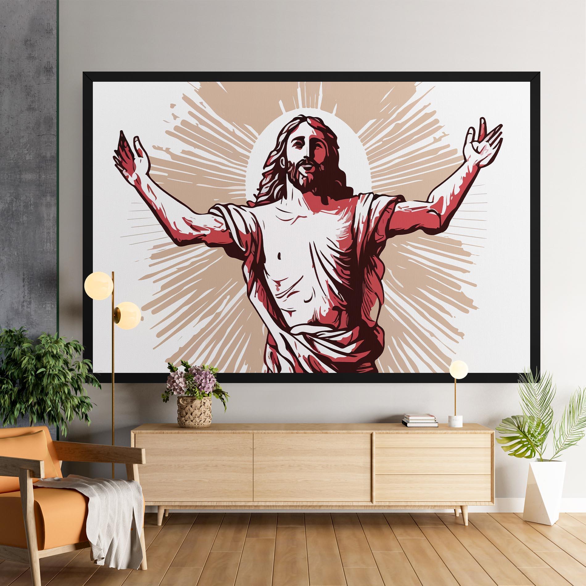 Obraz na Płótnie Artistic Jesus mockup 9