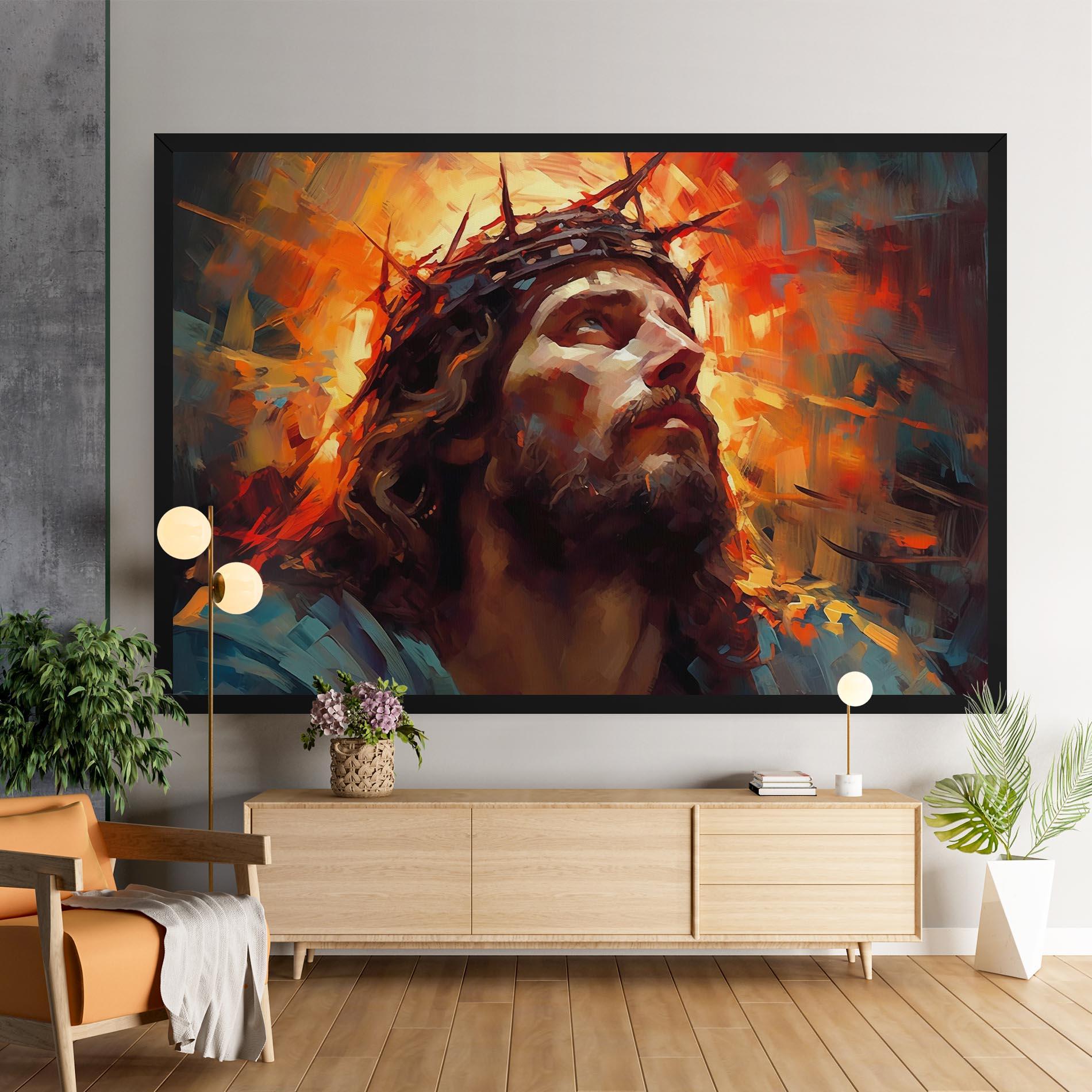 Obraz na Płótnie Jesus Crown Light mockup 9