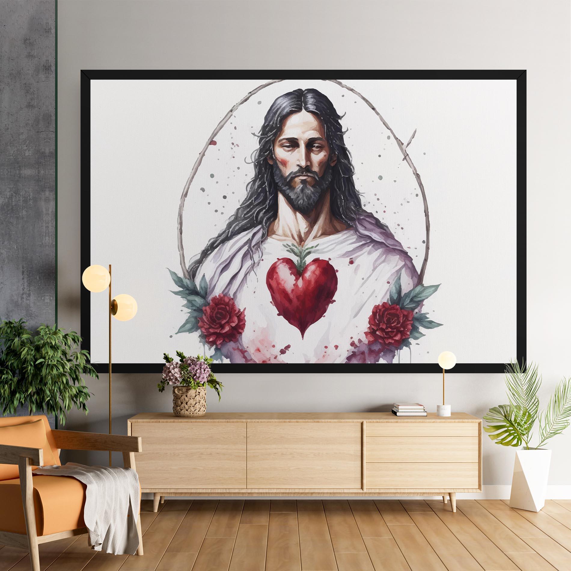 Obraz na Płótnie Jesus Heart mockup 9