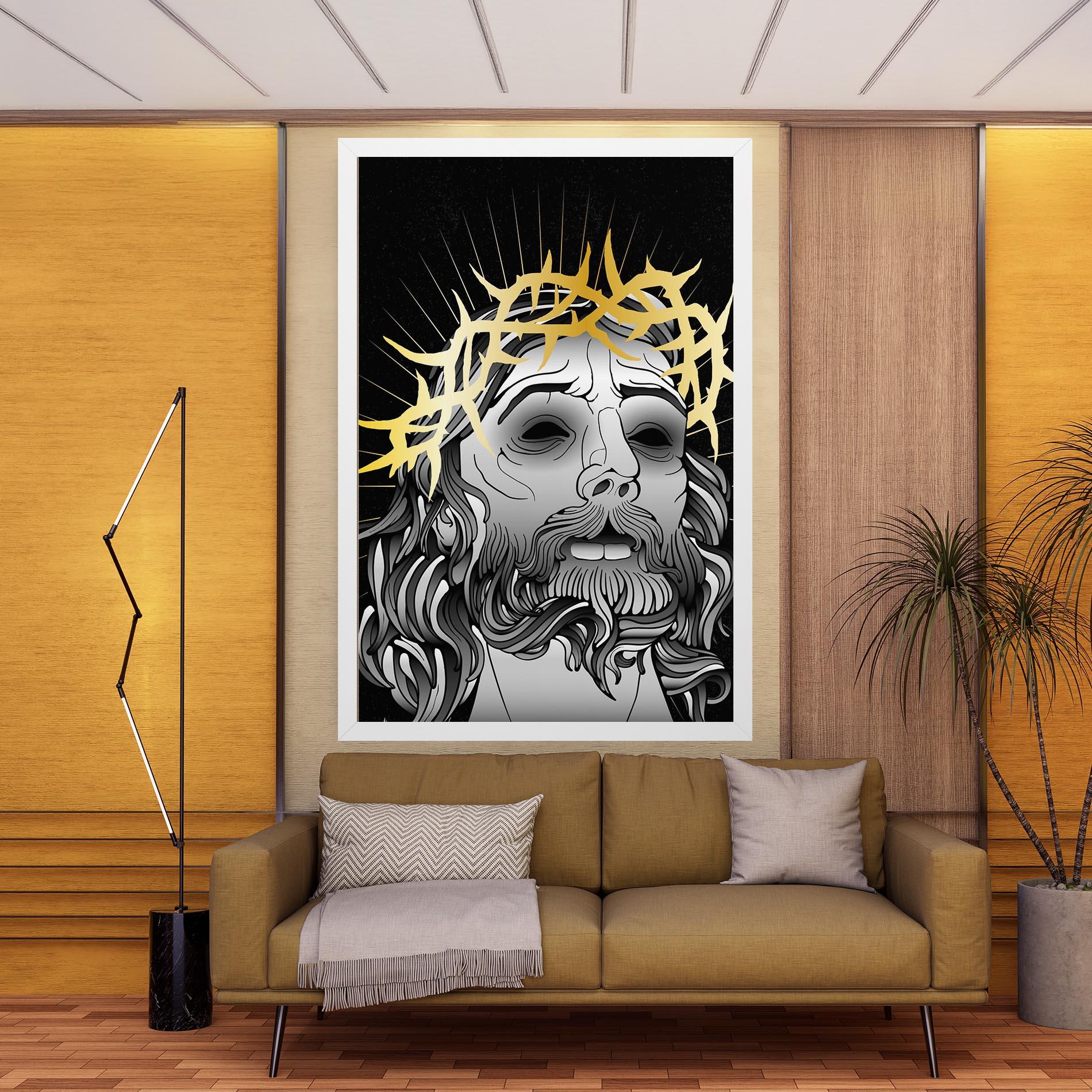 Obraz na Płótnie Gold Christ mockup 9