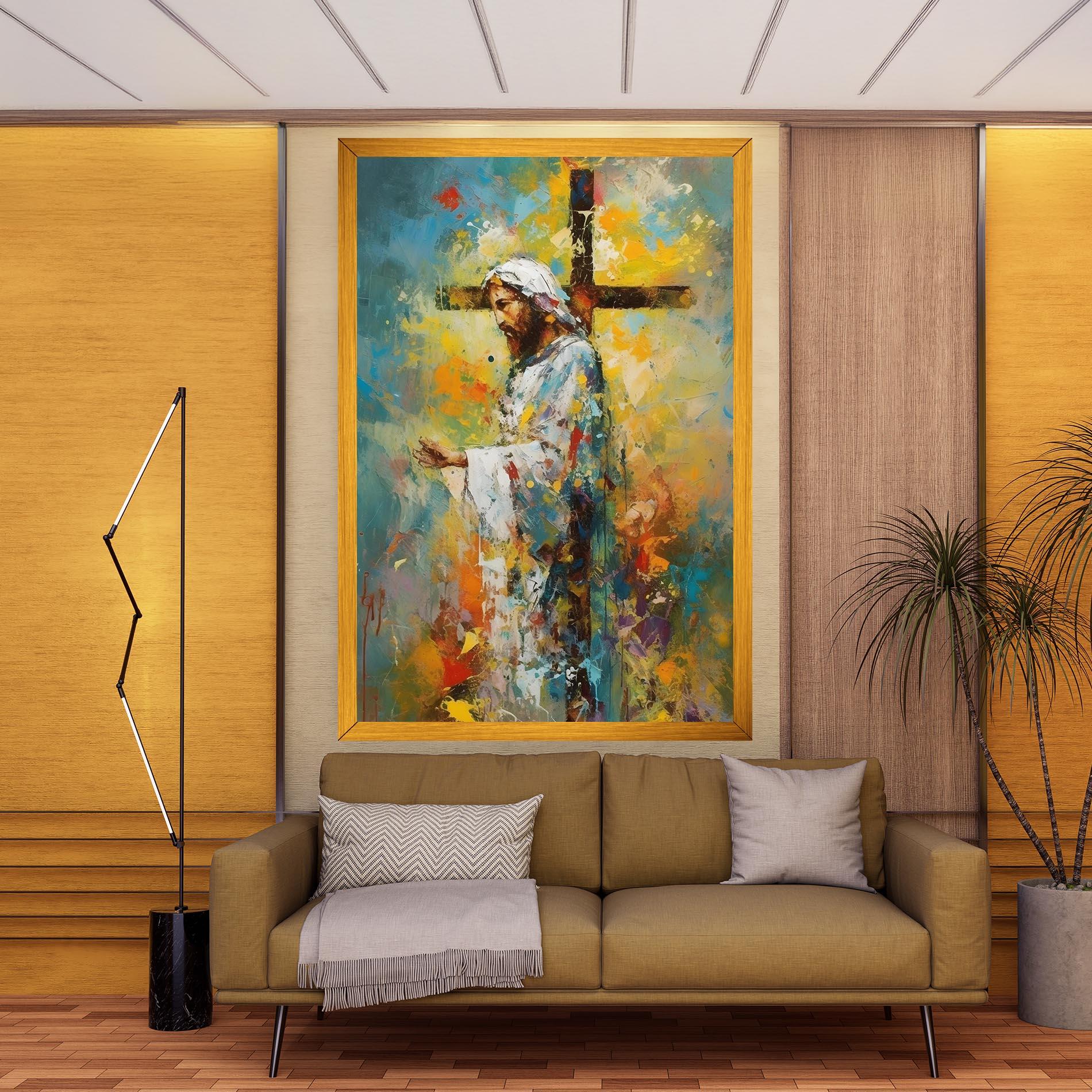 Obraz na Płótnie Christ Art Painting mockup 9