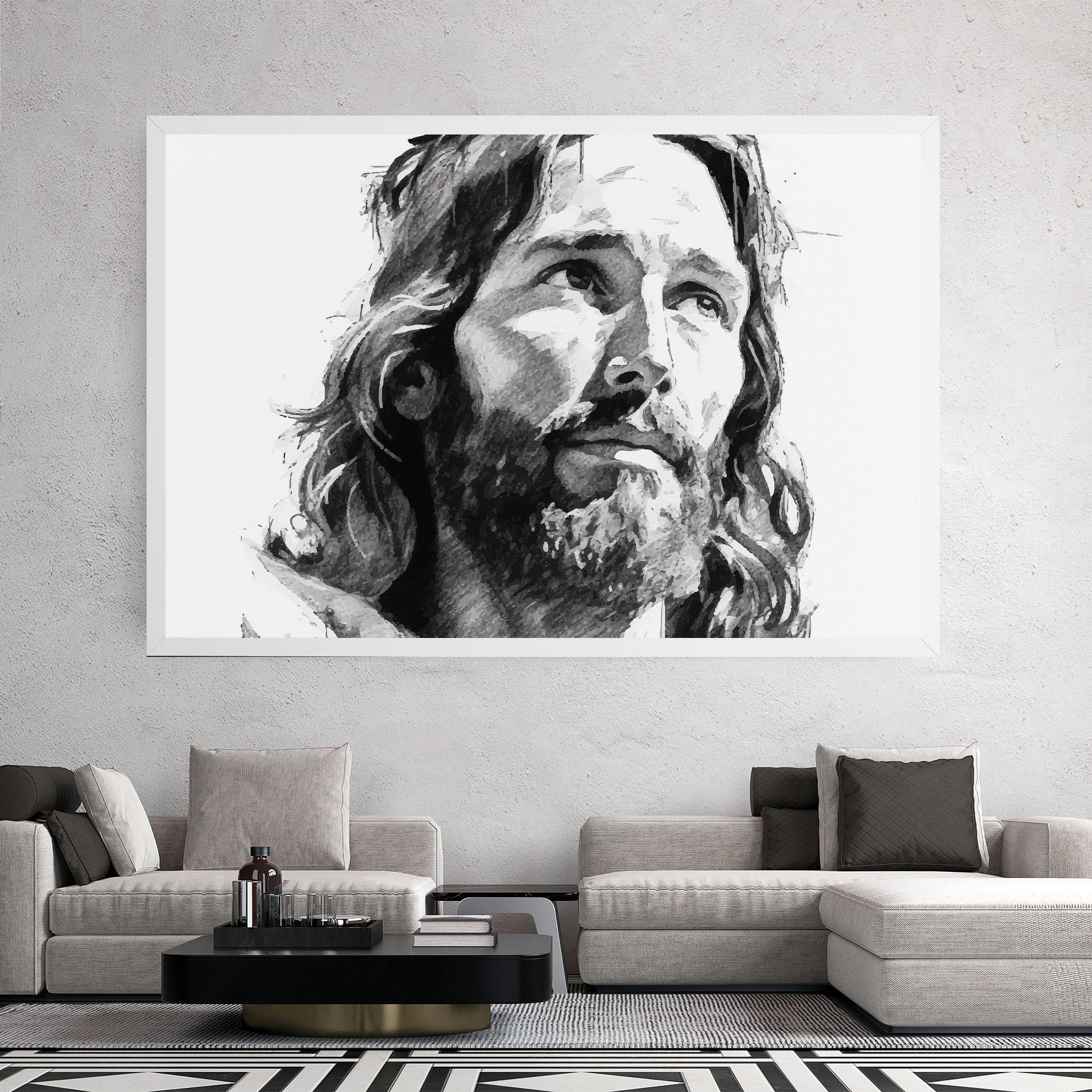 Obraz na Płótnie Jesus Drawing mockup 2