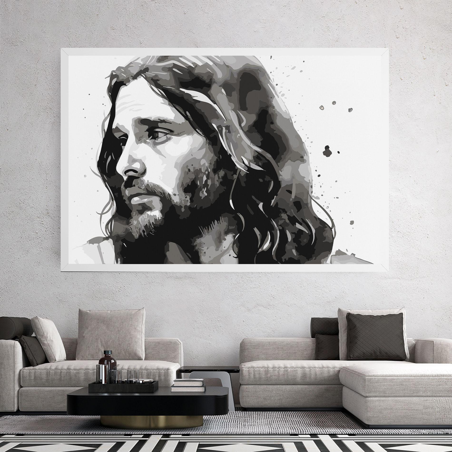 Obraz na Płótnie Jesus Watercolor mockup 2