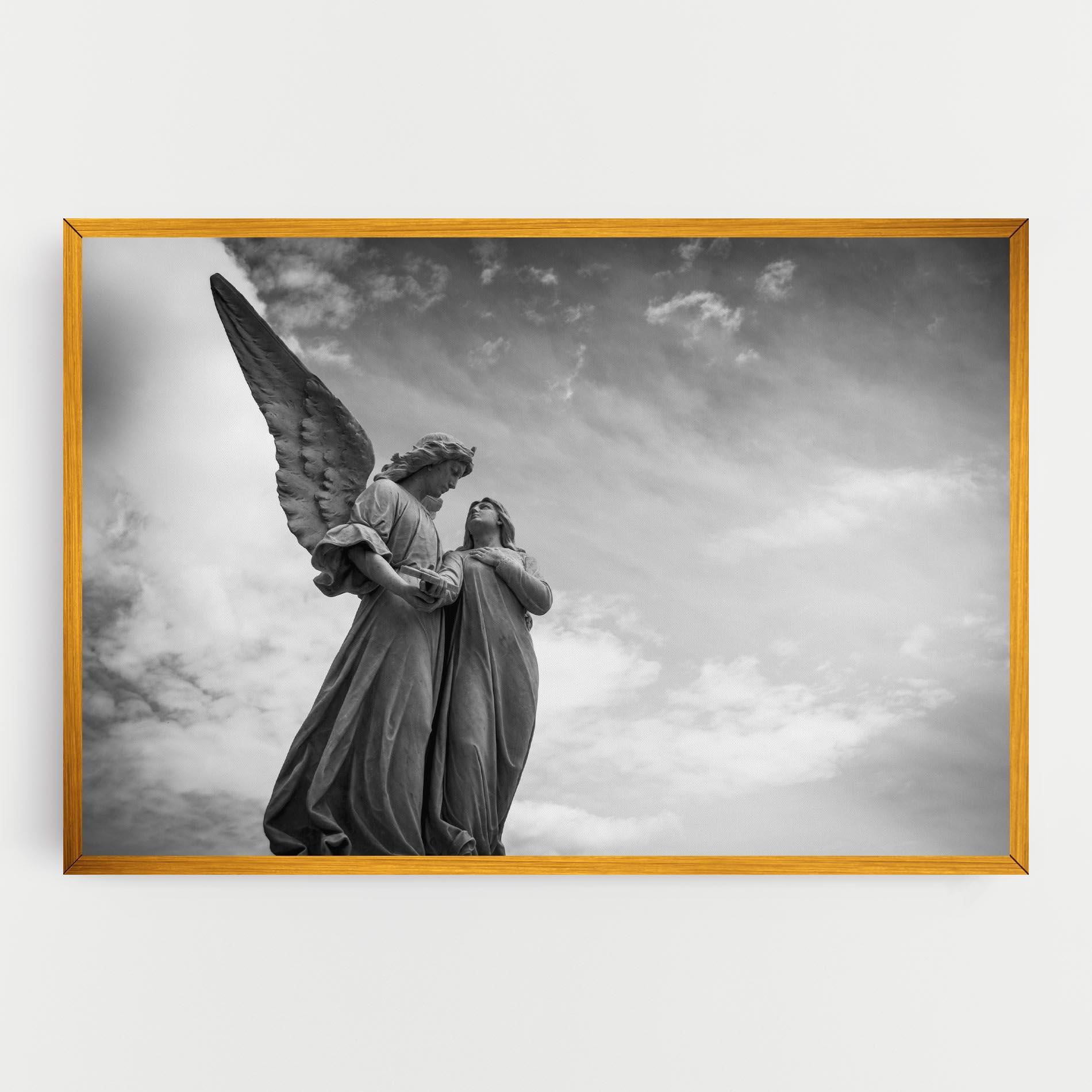 Obraz na Płótnie Grey Stone Angels mockup 0