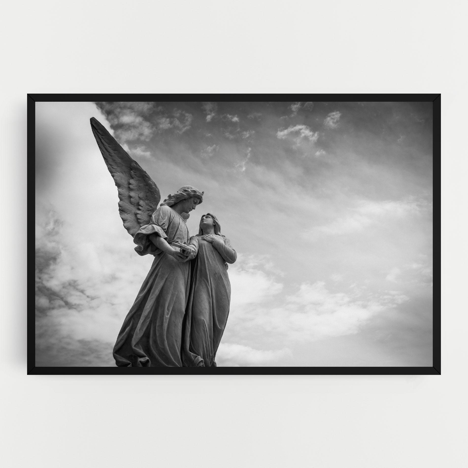 Obraz na Płótnie Grey Stone Angels mockup 0