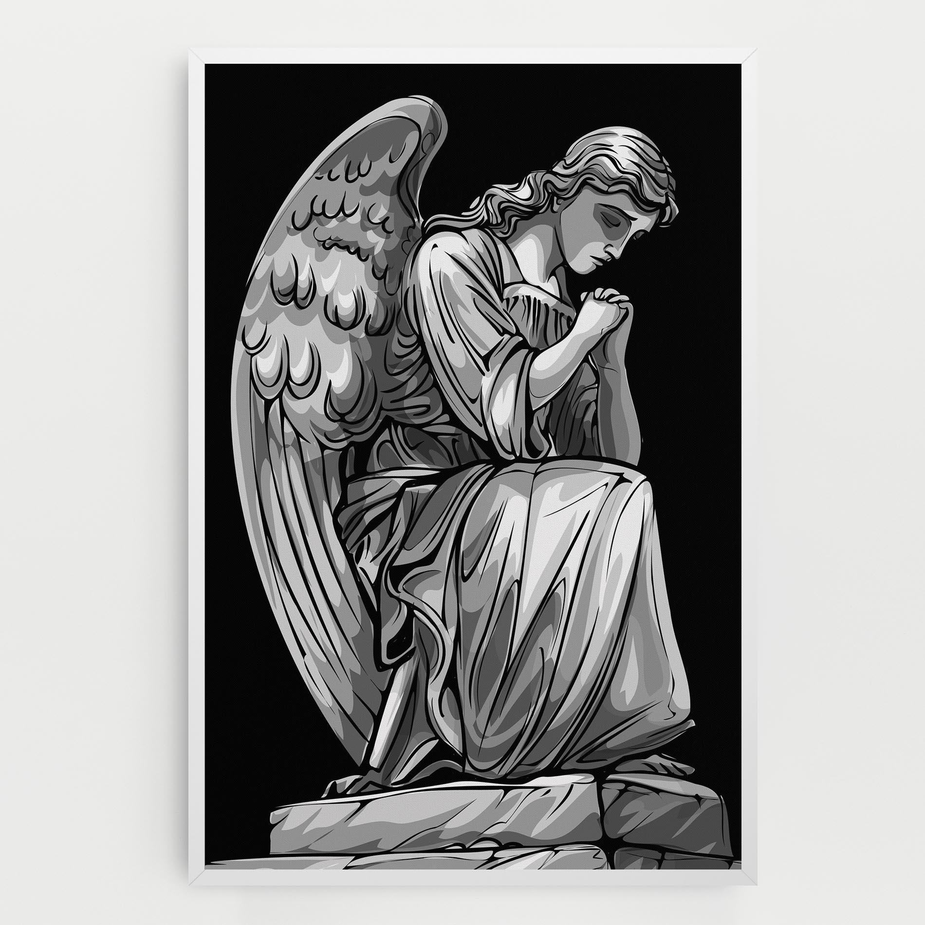 Obraz na Płótnie Pray Angel mockup 0
