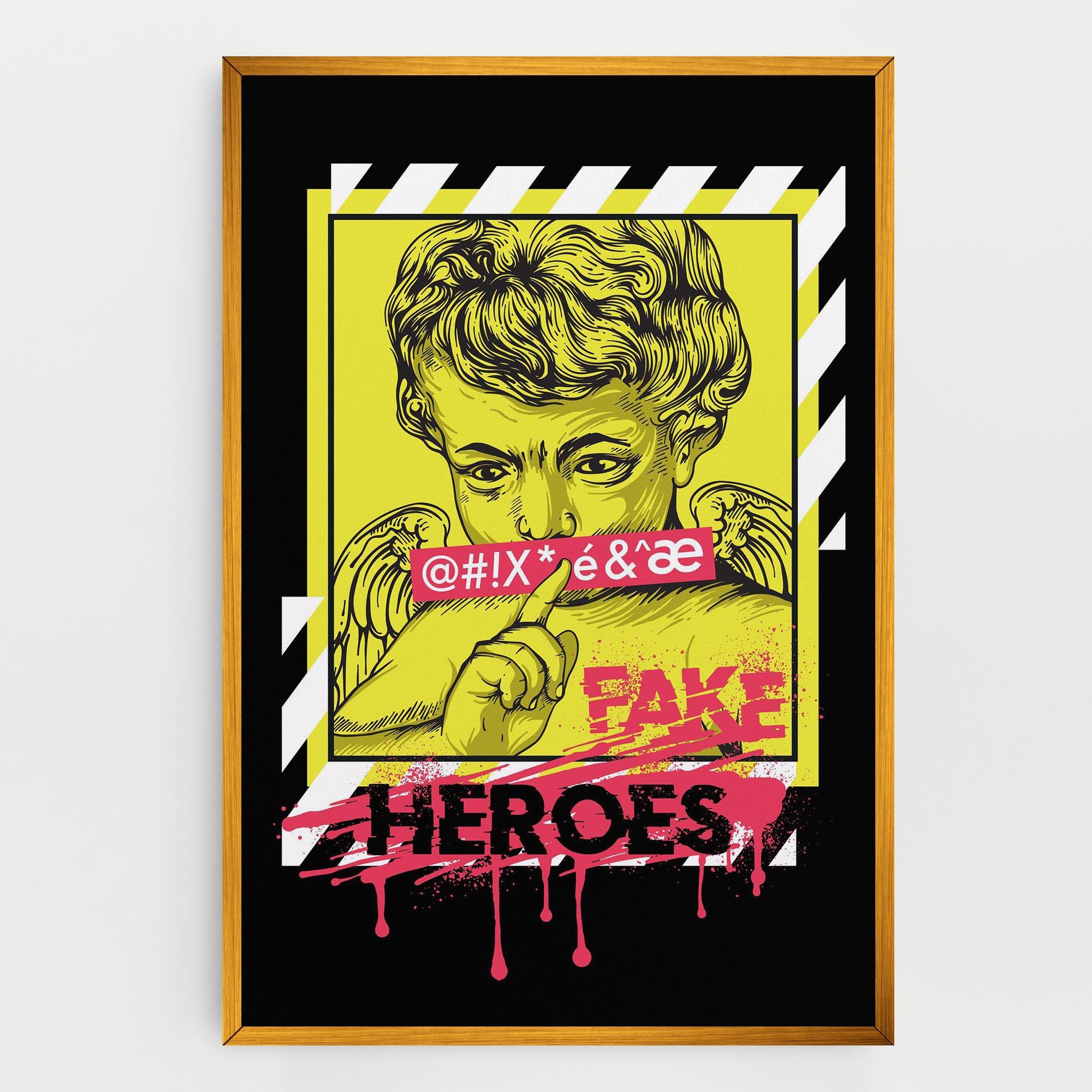 Obraz na Płótnie Fake Heroes mockup 0