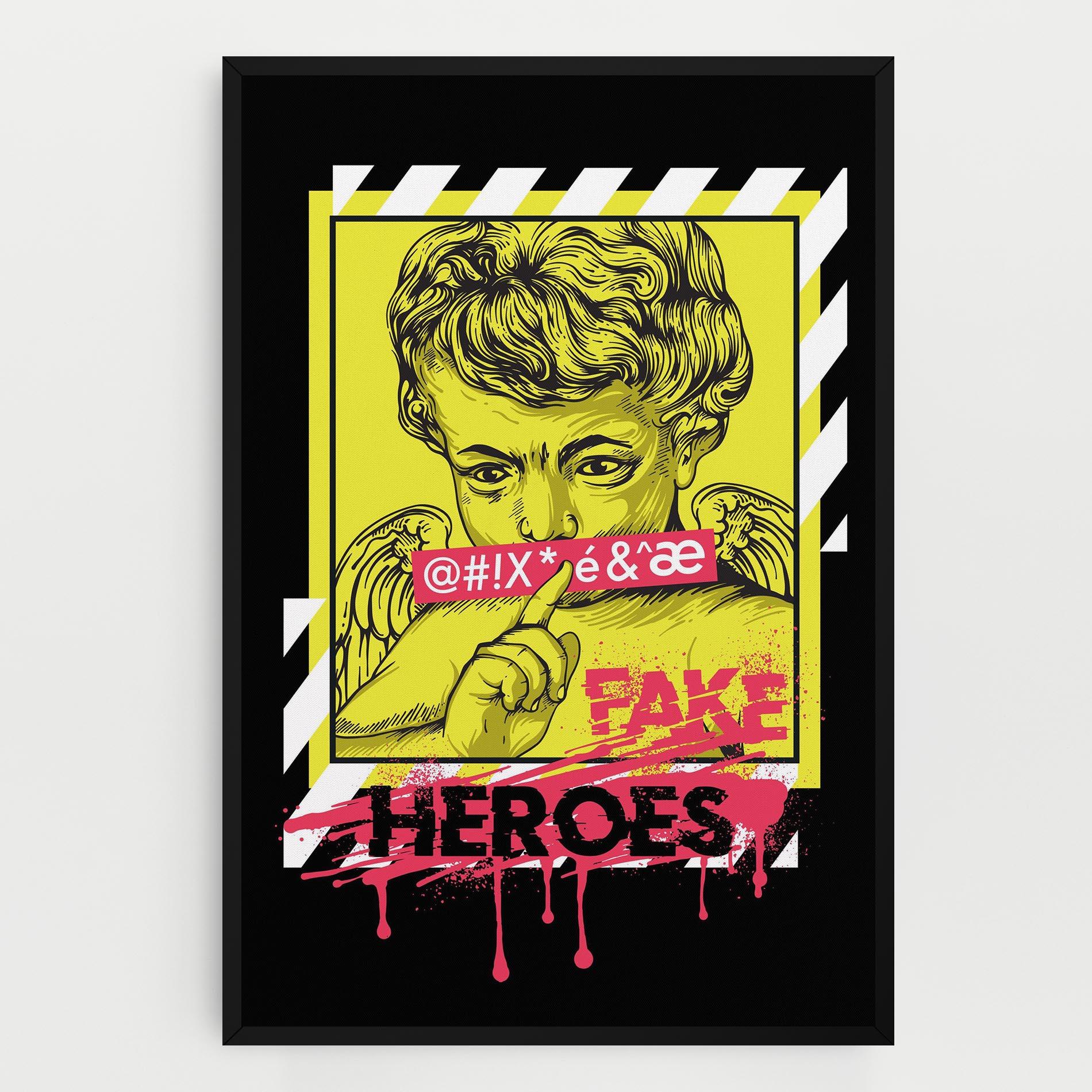 Obraz na Płótnie Fake Heroes mockup 0