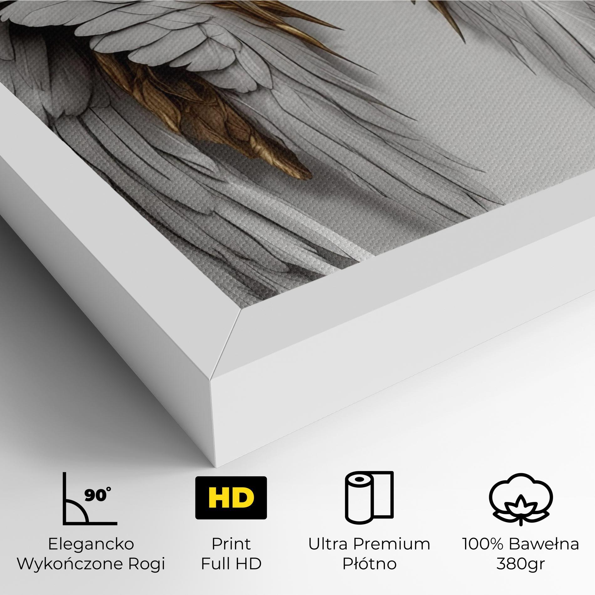 Obraz na Płótnie Realistic Gold Angel Wings mockup 4