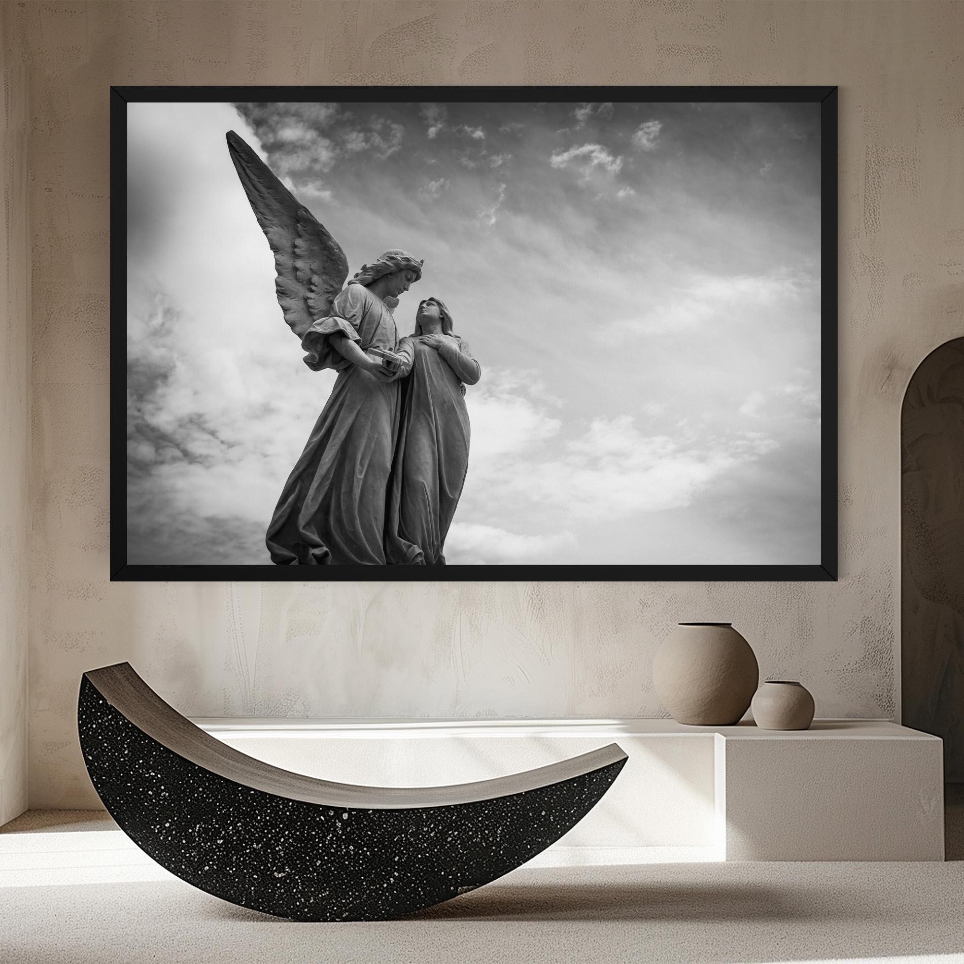 Obraz na Płótnie Grey Stone Angels mockup 8