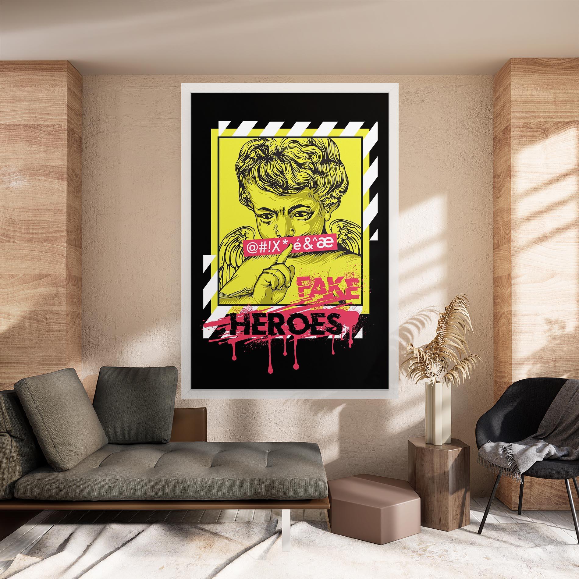 Obraz na Płótnie Fake Heroes mockup 8