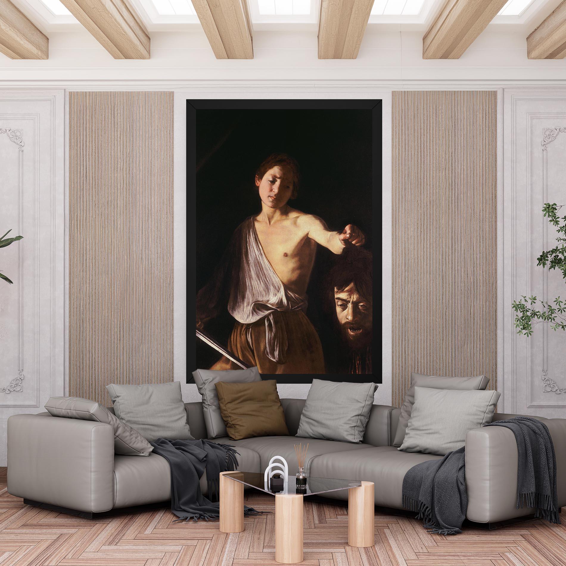 Obraz na Płótnie David With The Head Of Goliath mockup 6