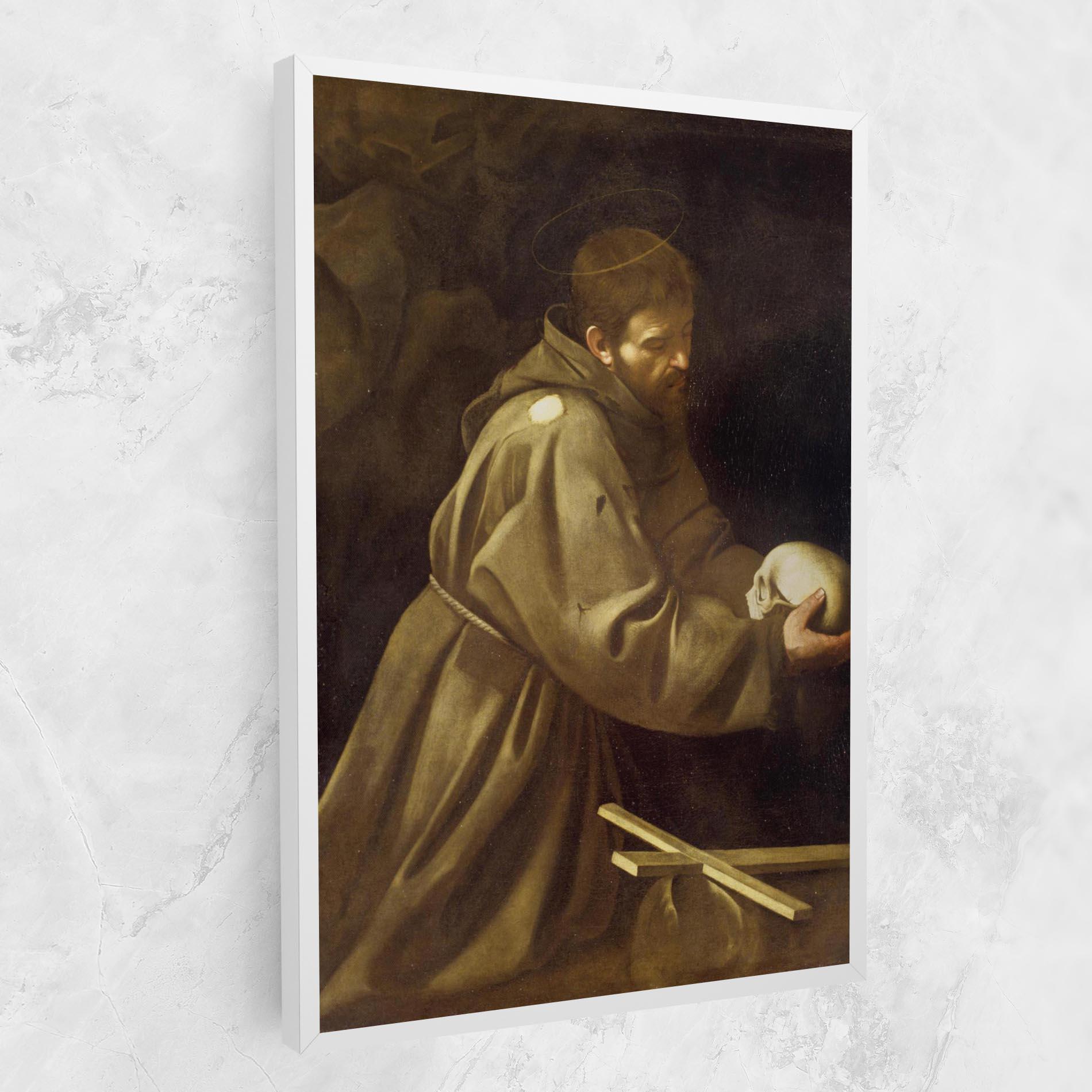 Obraz na Płótnie Caravaggio Francis Prayer mockup 1