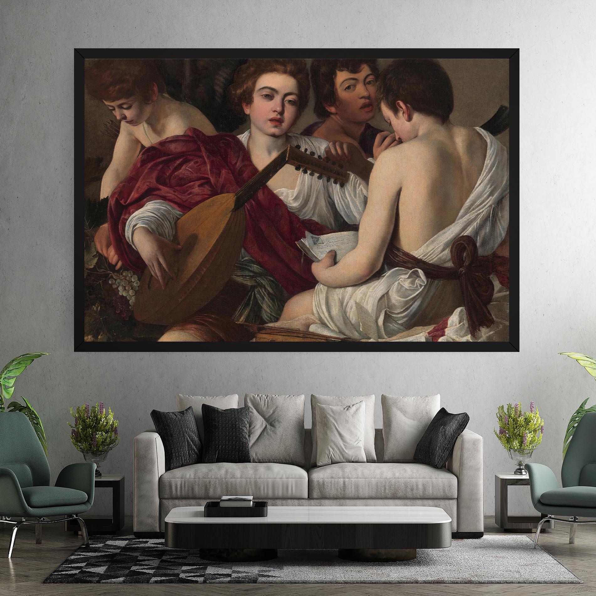 Obraz na Płótnie Caravaggio Musici mockup 7