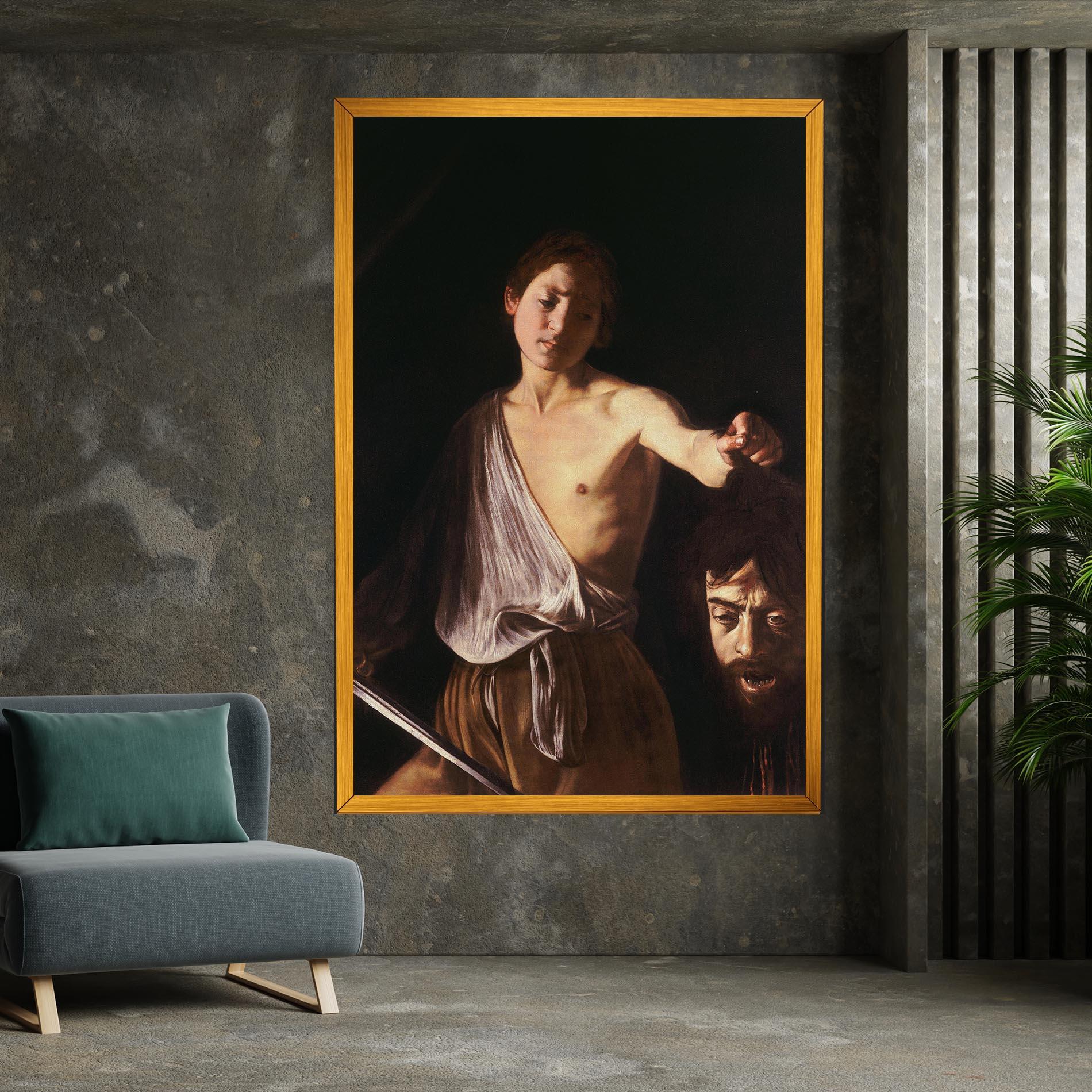 Obraz na Płótnie David With The Head Of Goliath mockup 7