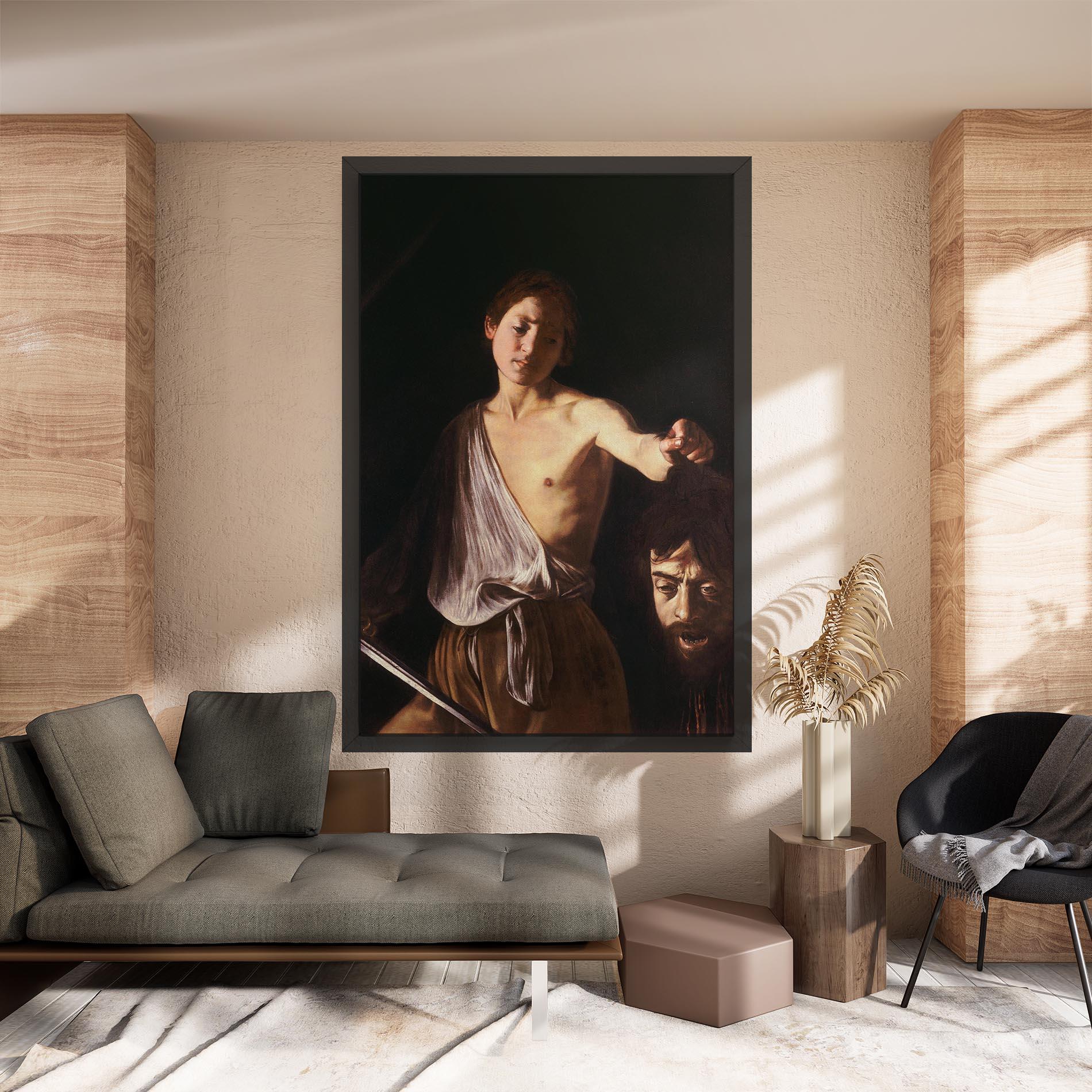 Obraz na Płótnie David With The Head Of Goliath mockup 8