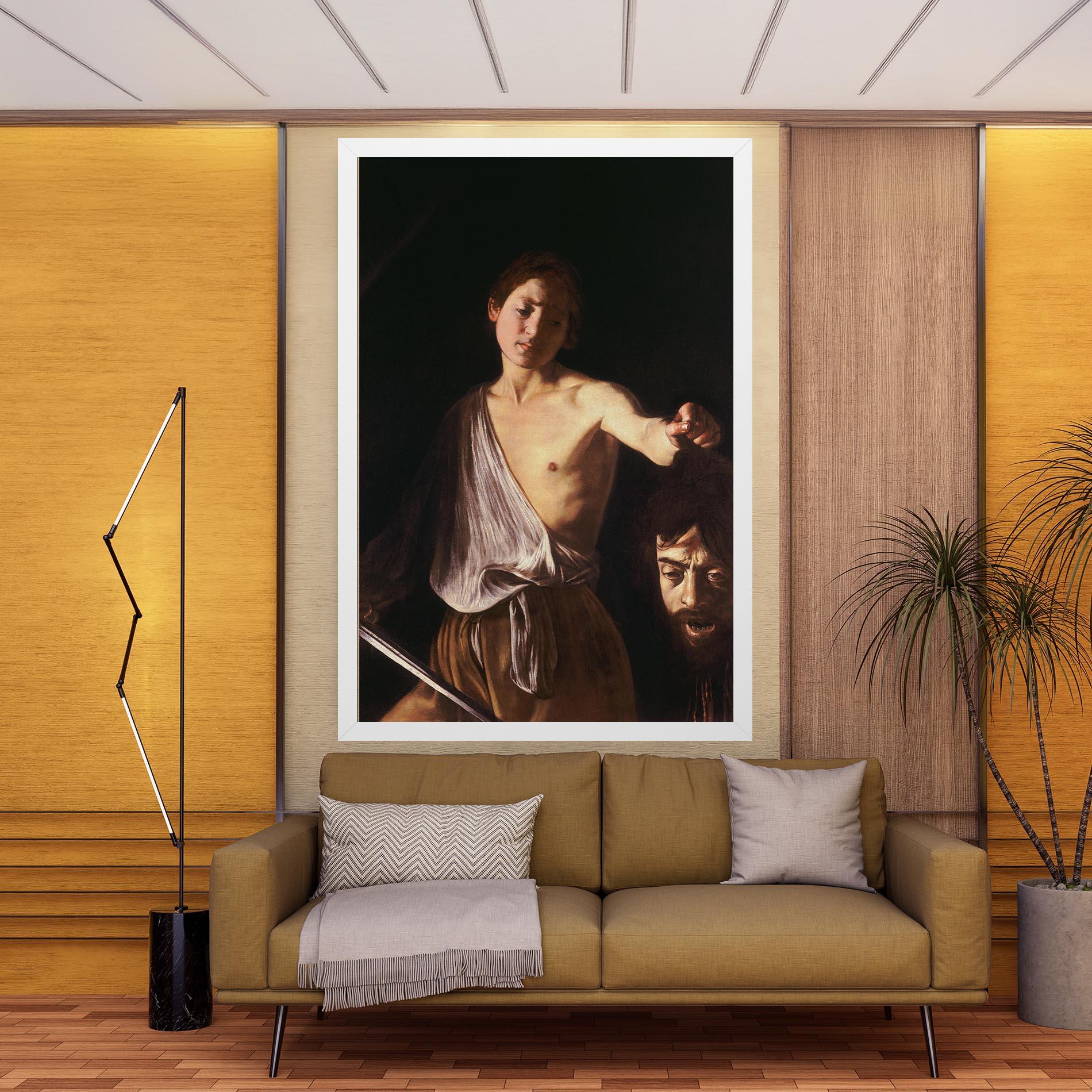 Obraz na Płótnie David With The Head Of Goliath mockup 9