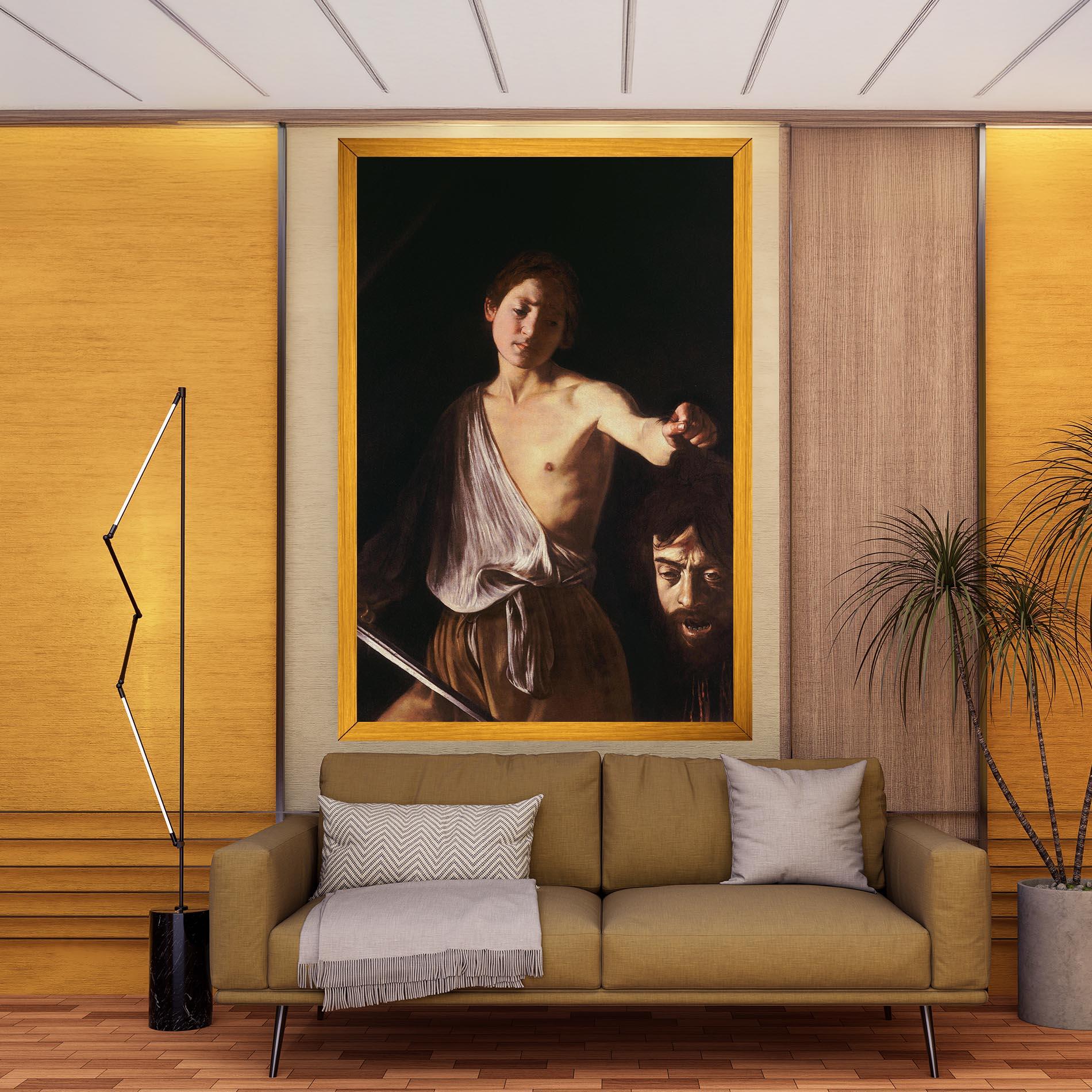 Obraz na Płótnie David With The Head Of Goliath mockup 9