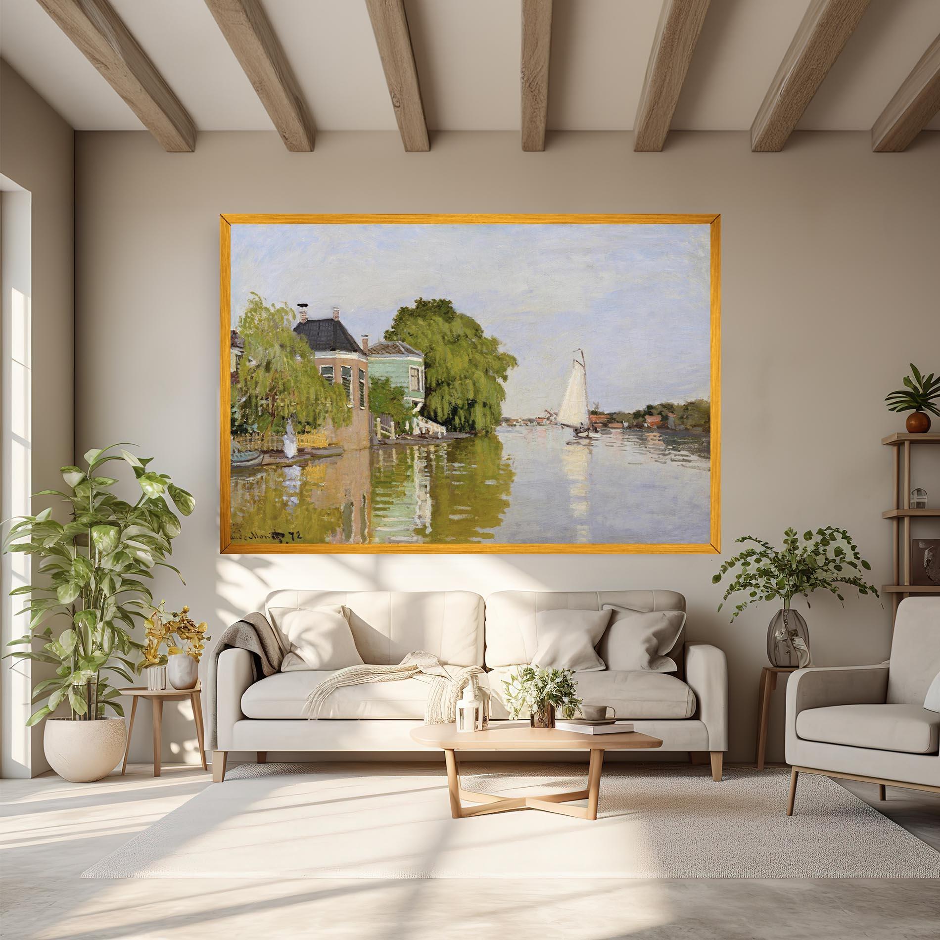 Obraz na Płótnie Houses On The Achterzaan mockup 6