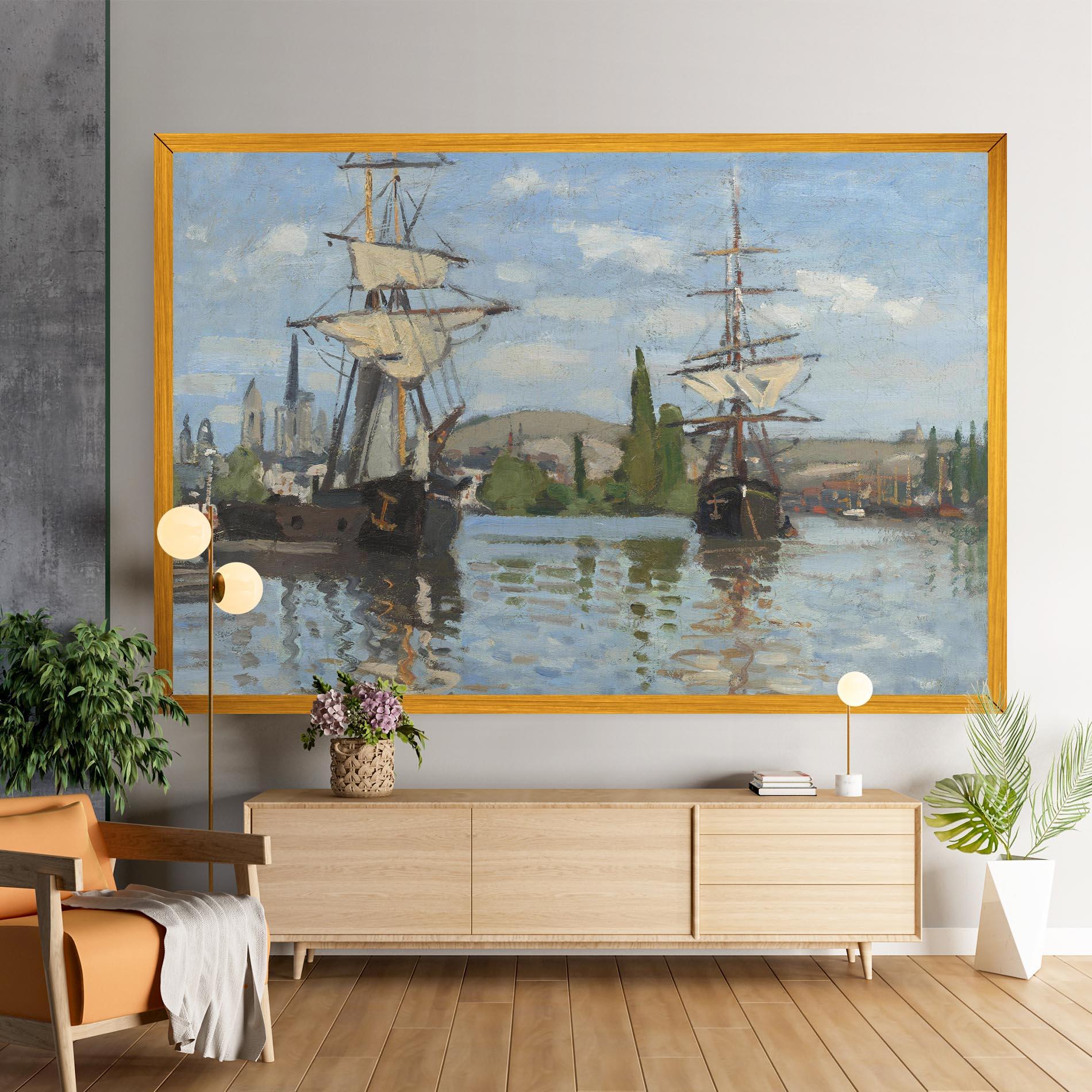 Obraz na Płótnie Ships At Rouen mockup 9