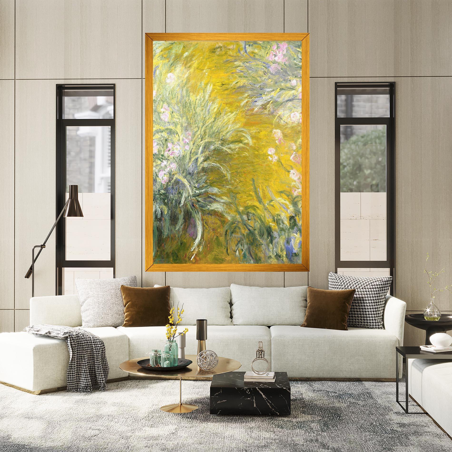 Obraz na Płótnie Path Through The Irises mockup 2