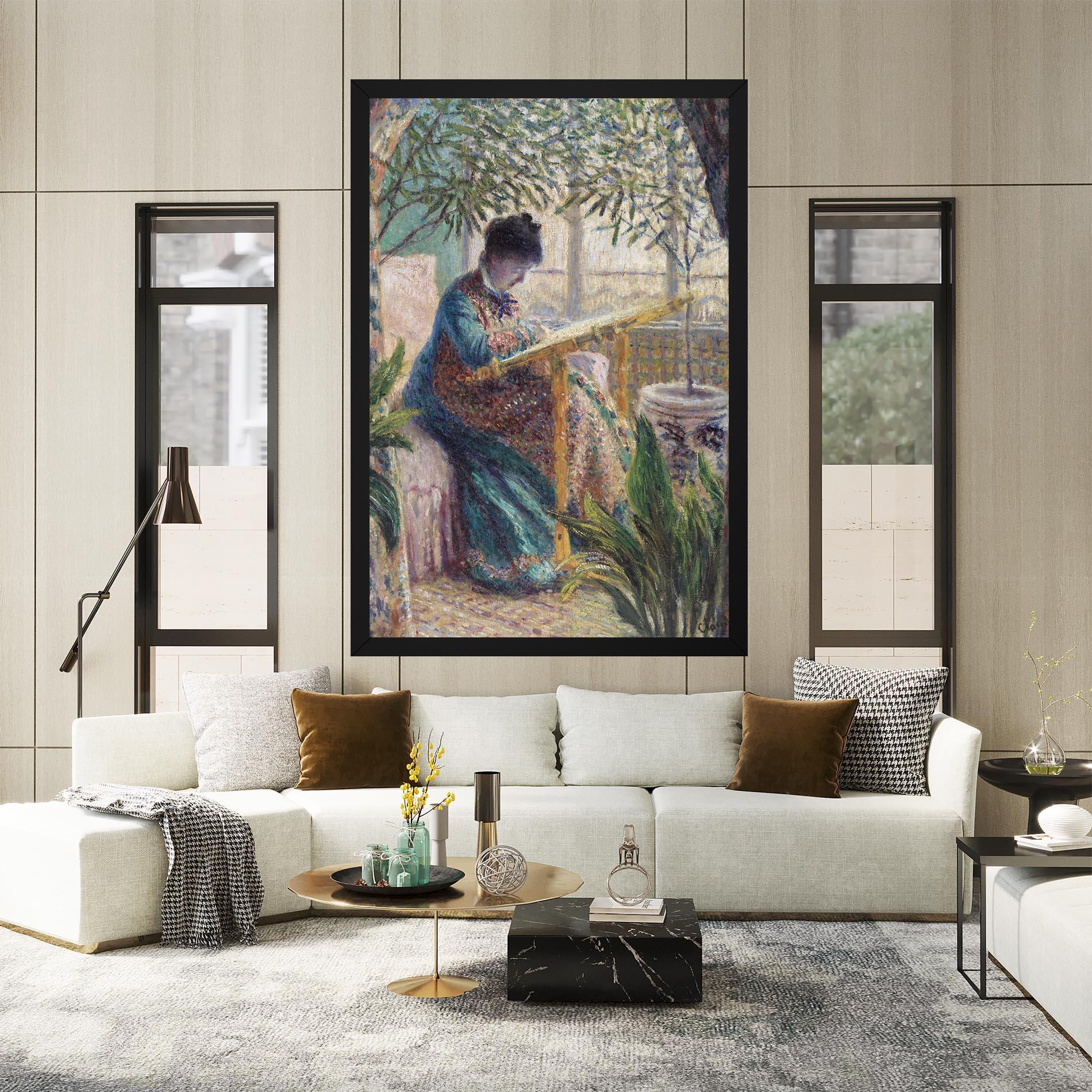 Obraz na Płótnie Monet Embroidering mockup 2