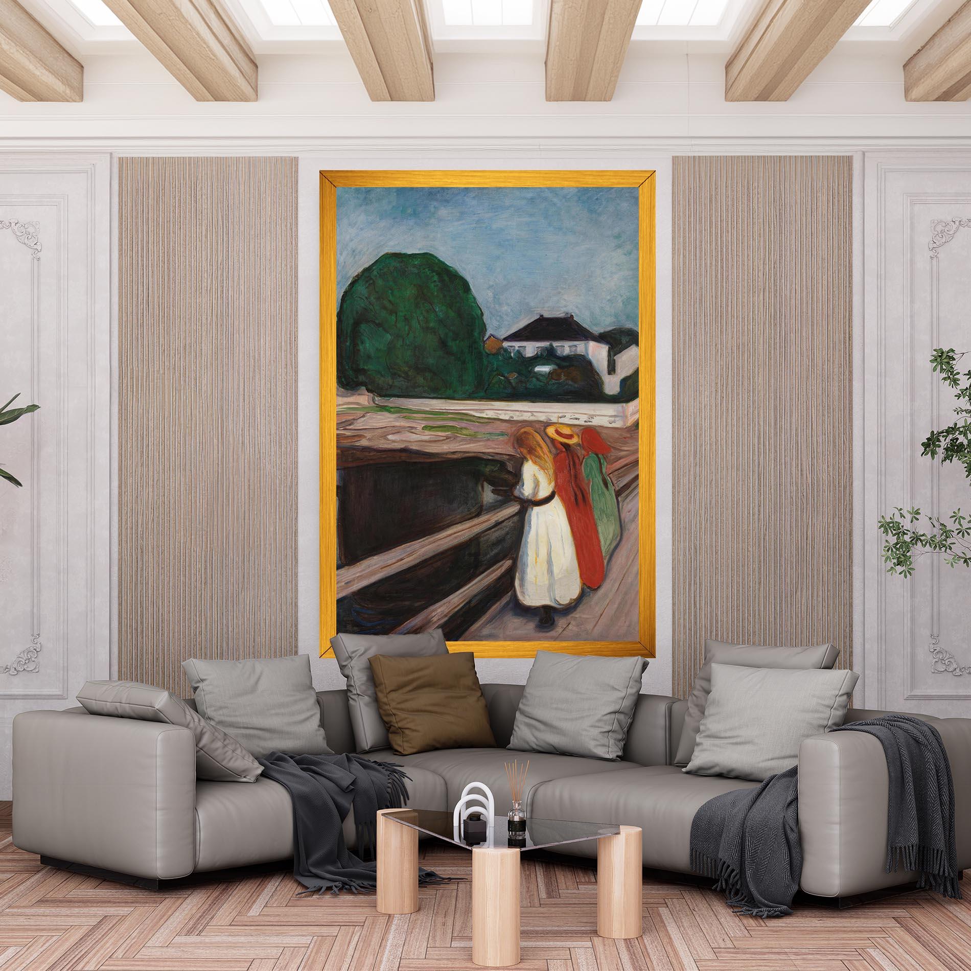 Obraz na Płótnie Girls On The Bridge mockup 6