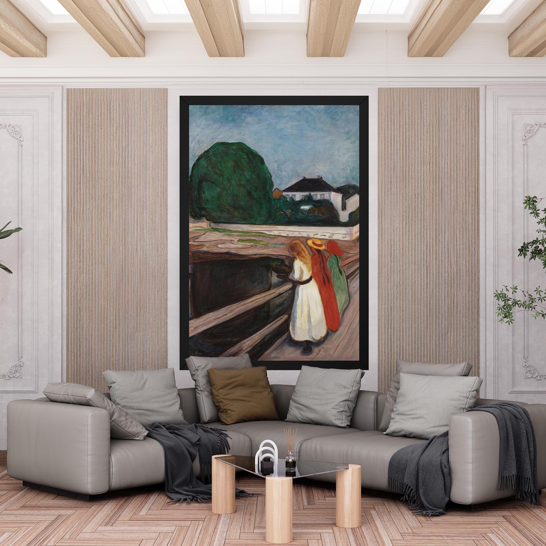 Obraz na Płótnie Girls On The Bridge mockup 6