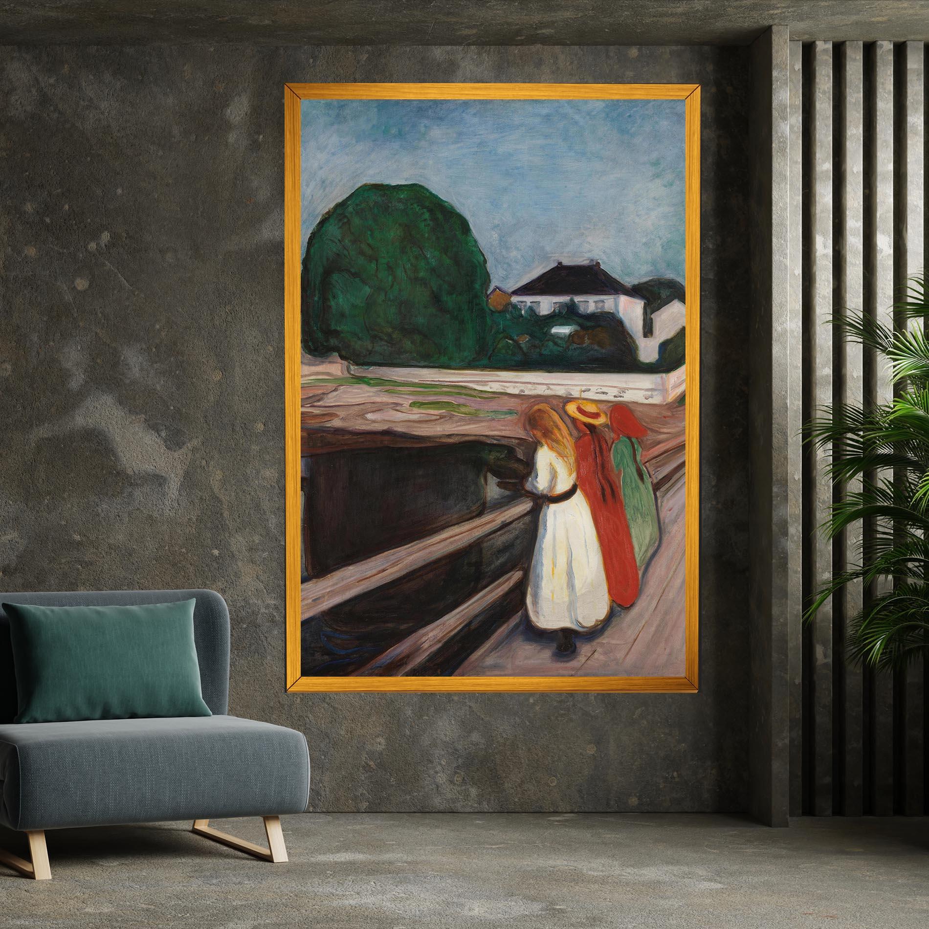 Obraz na Płótnie Girls On The Bridge mockup 7