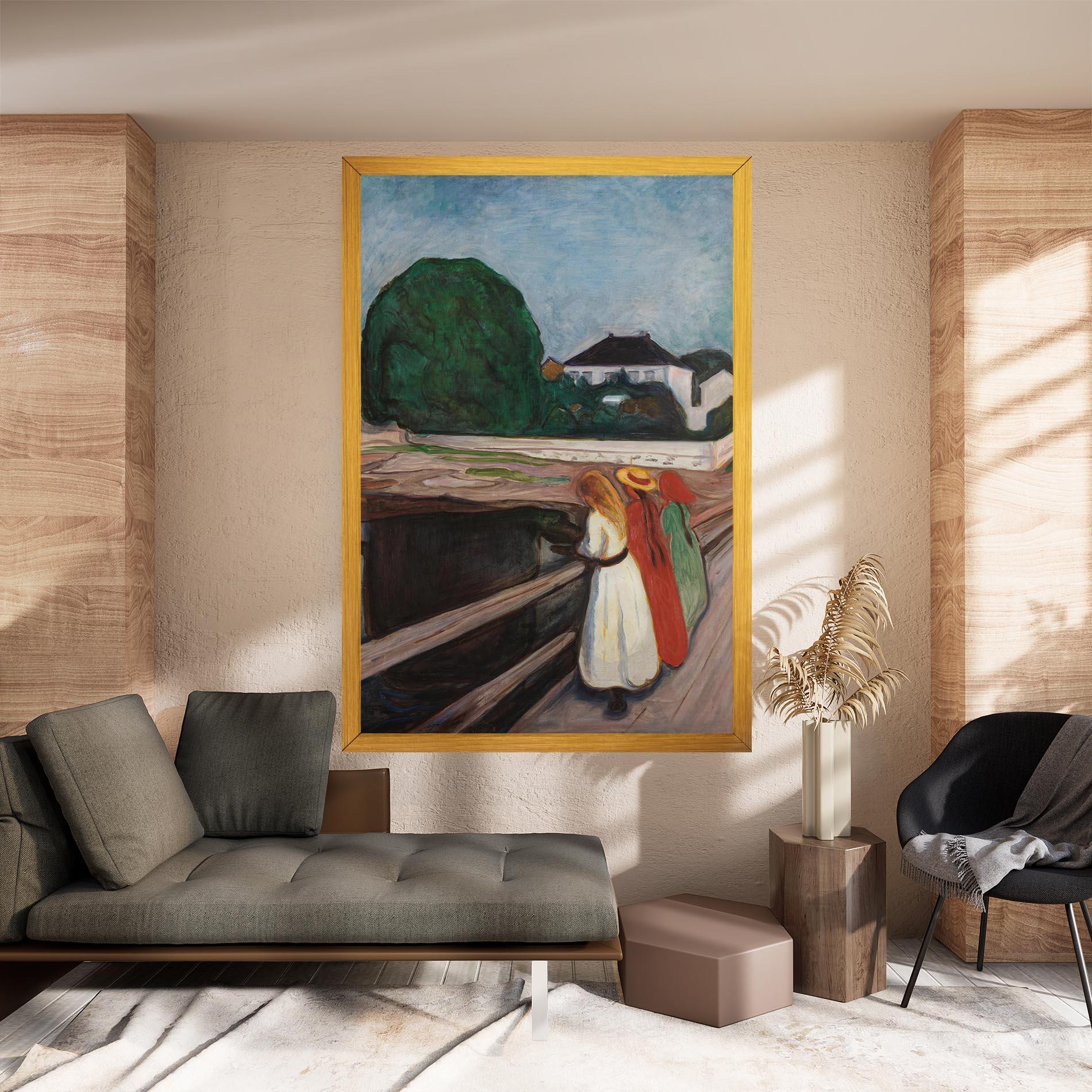 Obraz na Płótnie Girls On The Bridge mockup 8