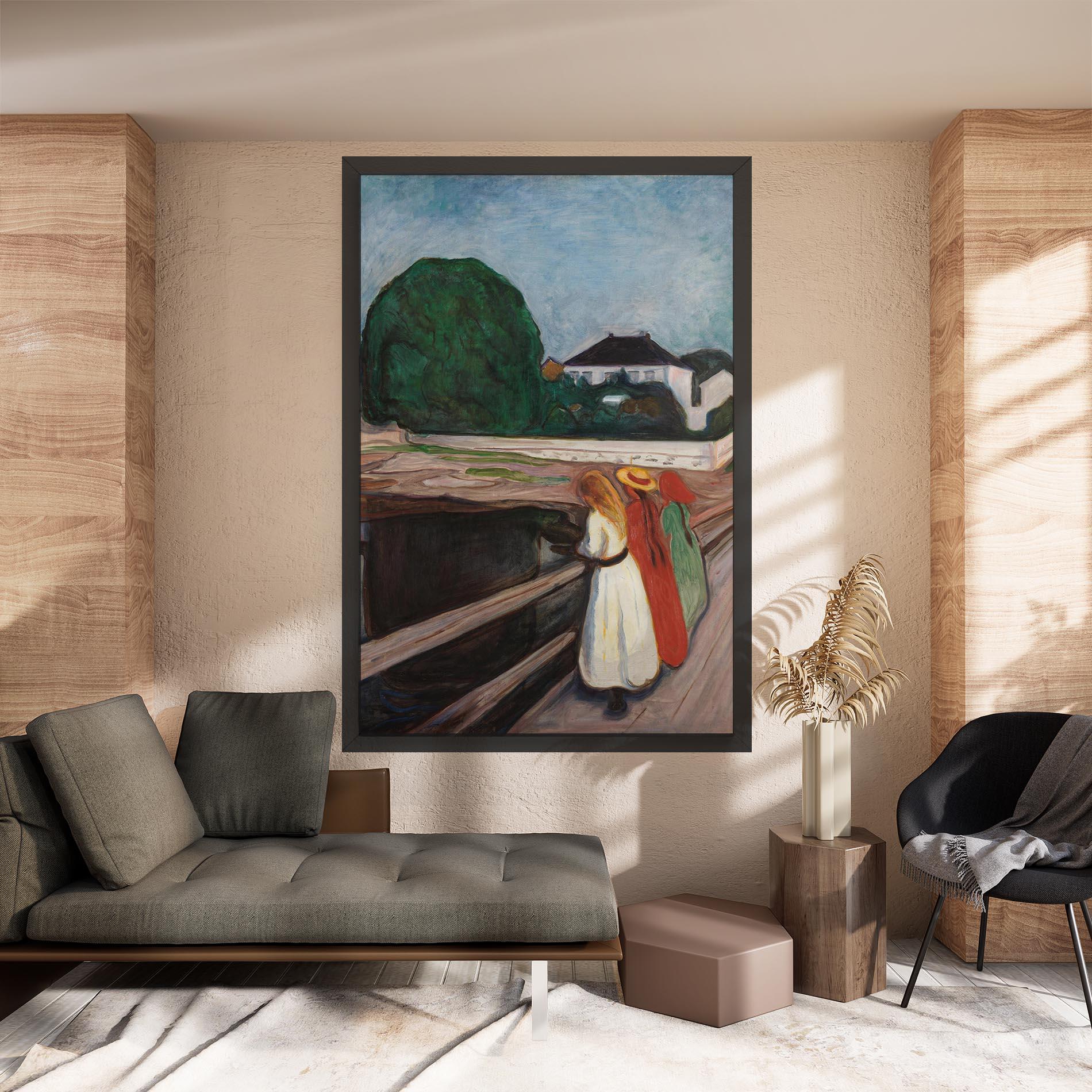 Obraz na Płótnie Girls On The Bridge mockup 8