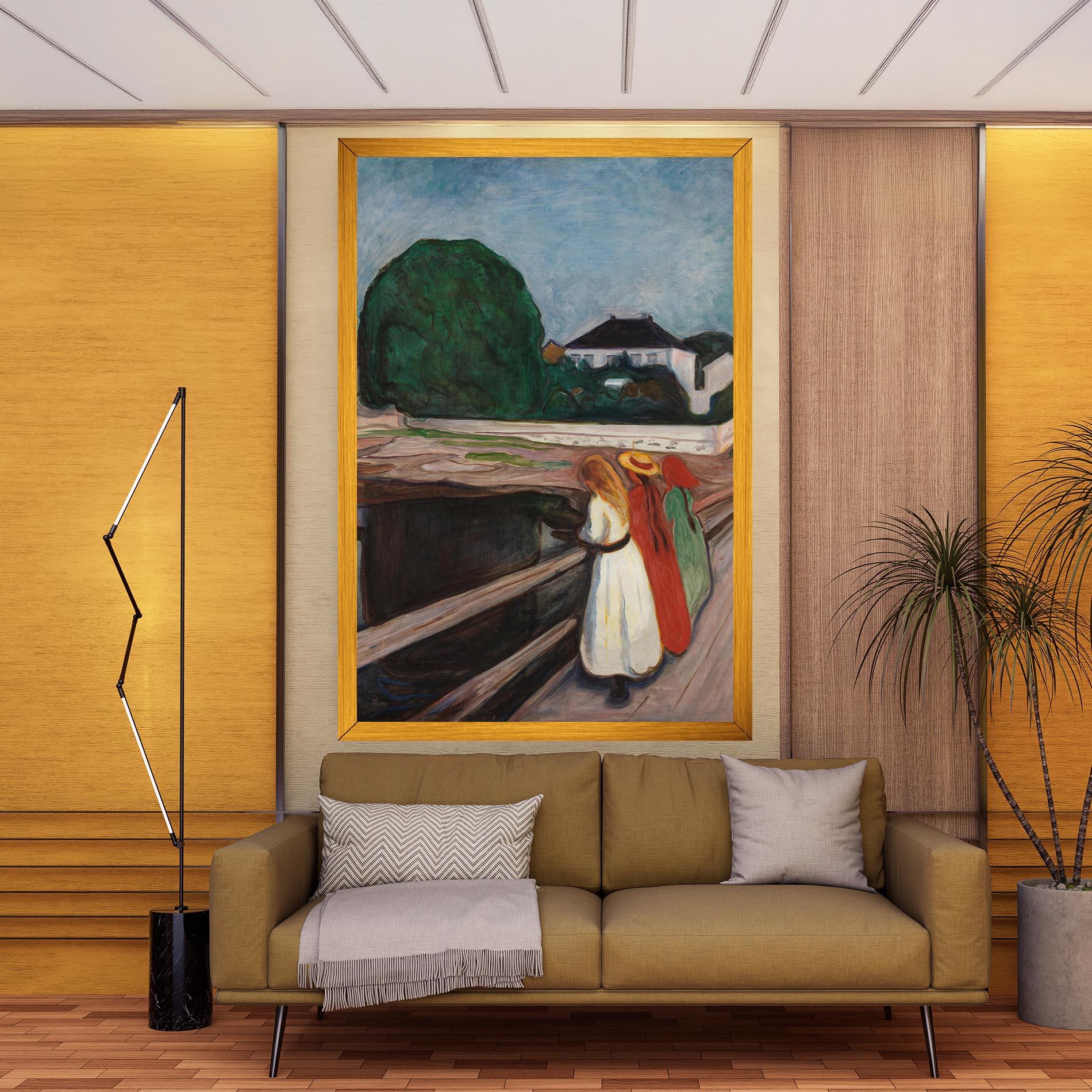 Obraz na Płótnie Girls On The Bridge mockup 9